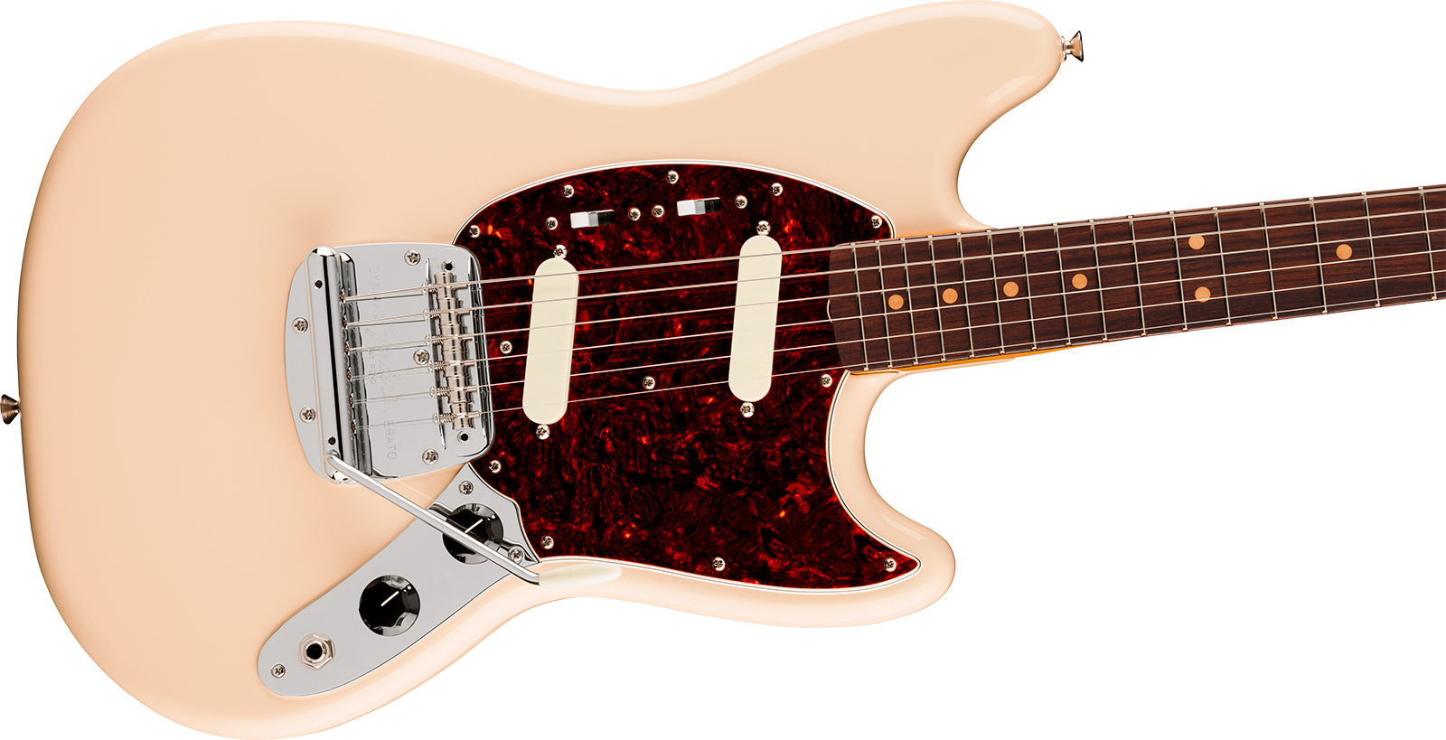 Fender Mustang Mid 60s Vintera 3 Mex Shsc 2s Trem Rw - Olympic White - Retro-rock elektrische gitaar - Variation 2
