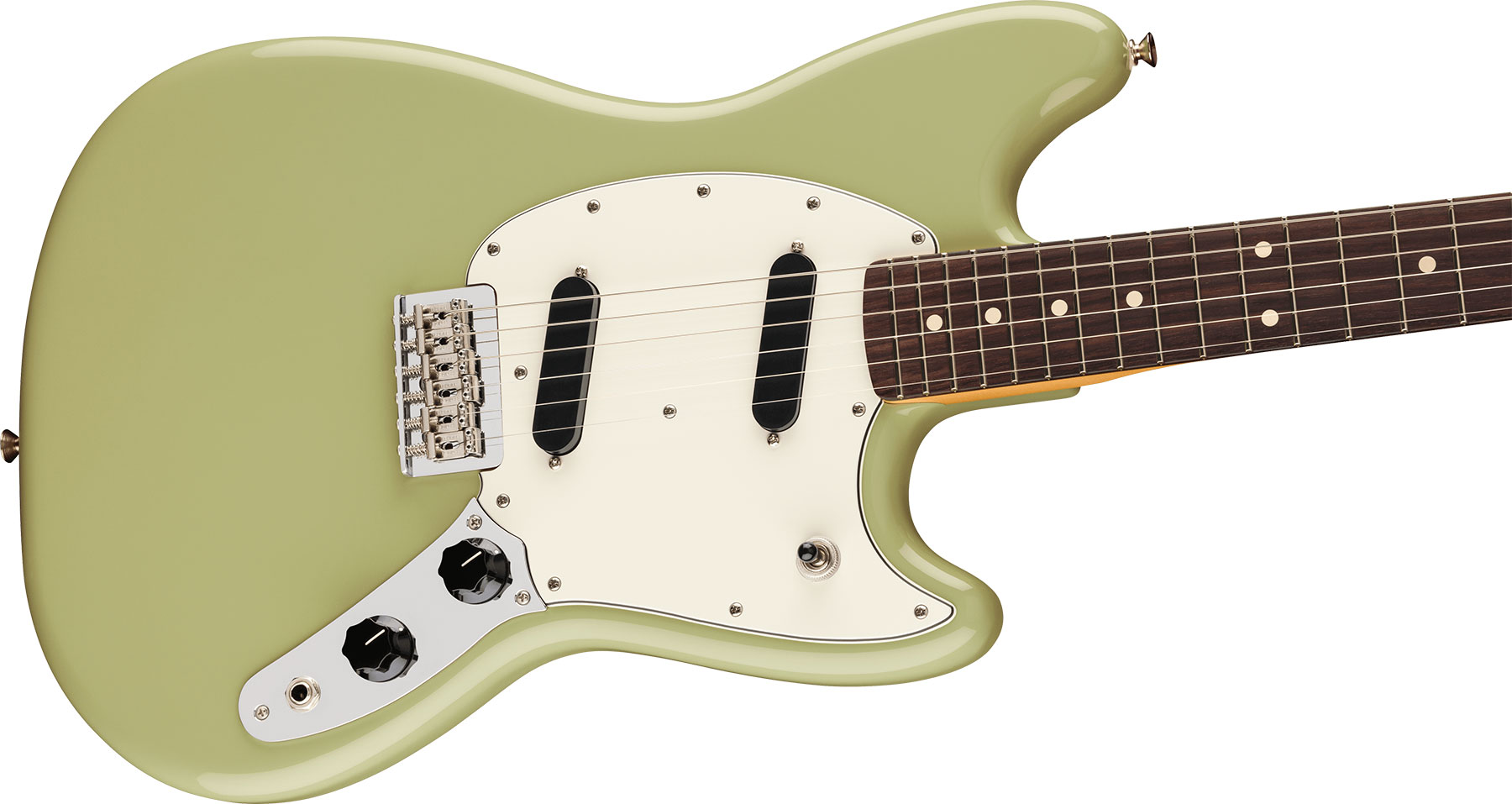 Fender Mustang Player Ii Mex 2s Ht Rw - Birch Green - Retro-rock elektrische gitaar - Variation 2