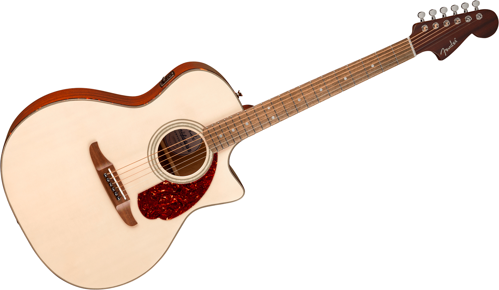 Fender Newporter Deluxe Ce California Auditorium Cw Epicea Acajou Wal - White Blonde - Folk gitaar - Variation 1