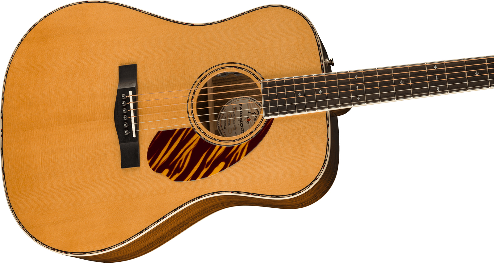 Fender Pd-220e Paramount Fsr Ltd Dreadnought Epicea Ovangkol Ova - Aged Natural - Elektro-akoestische gitaar - Variation 2