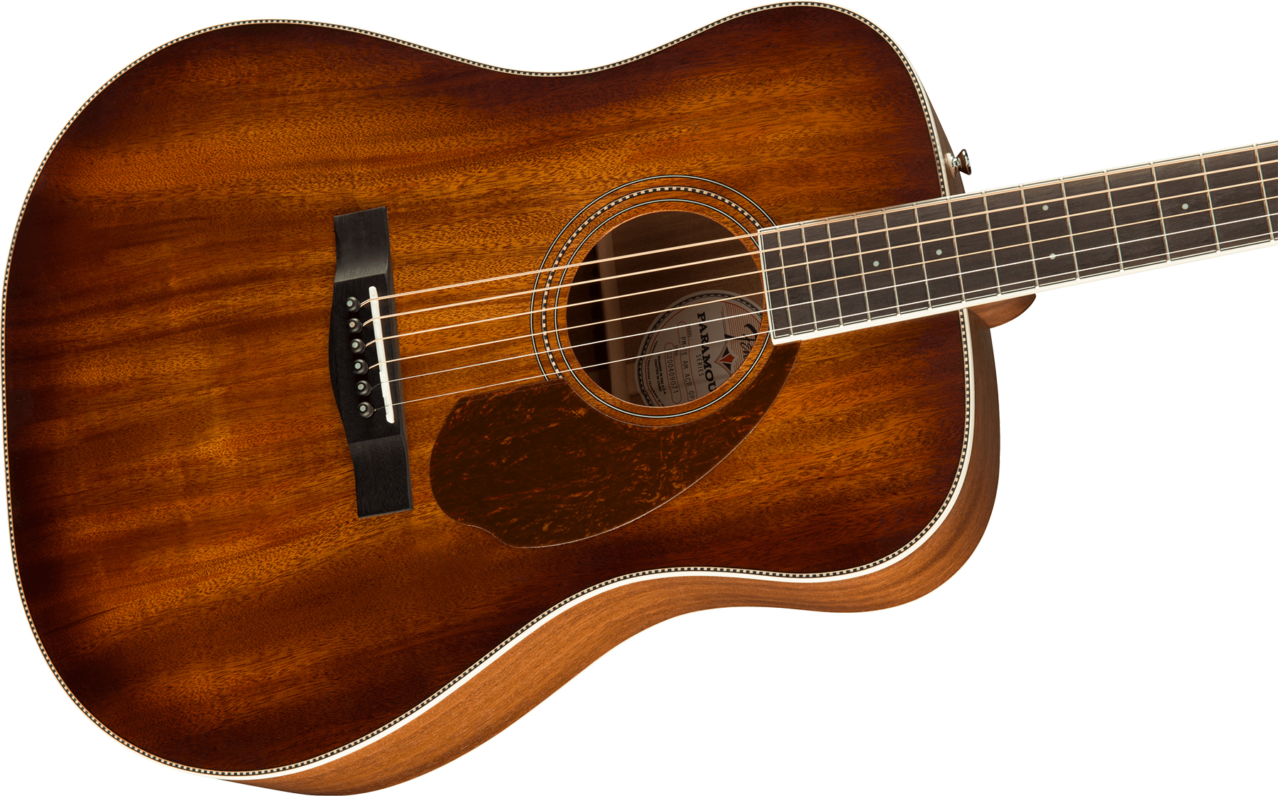 Fender Pm-1e All-mahogany Ne Paramount Dreadnought Tout Acajou Ova +etui - Aged Cognac Burst - Folk gitaar - Variation 2