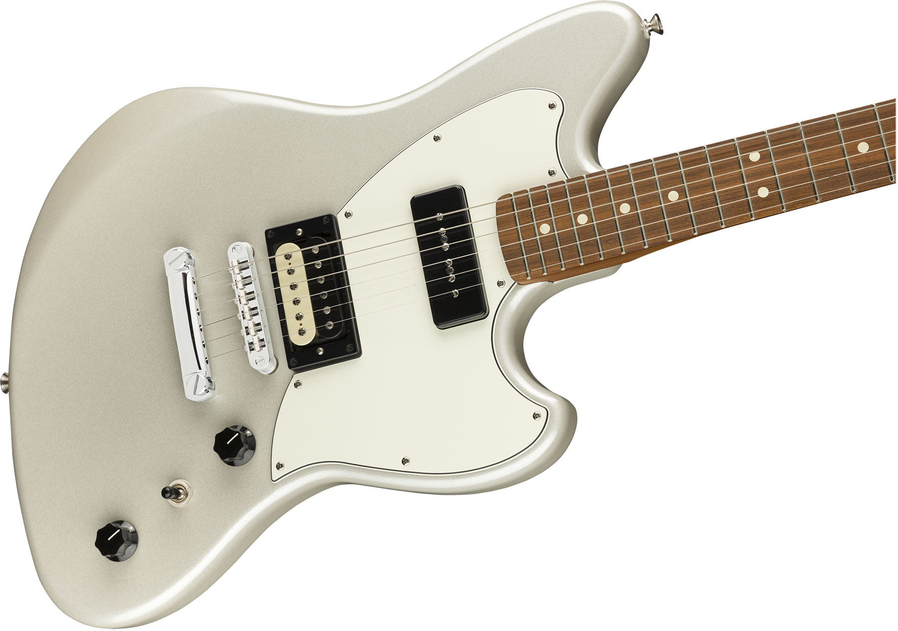 Fender Powercaster Alternate Reality Ltd Hp90 Ht Pf - White Opal - Retro-rock elektrische gitaar - Variation 2