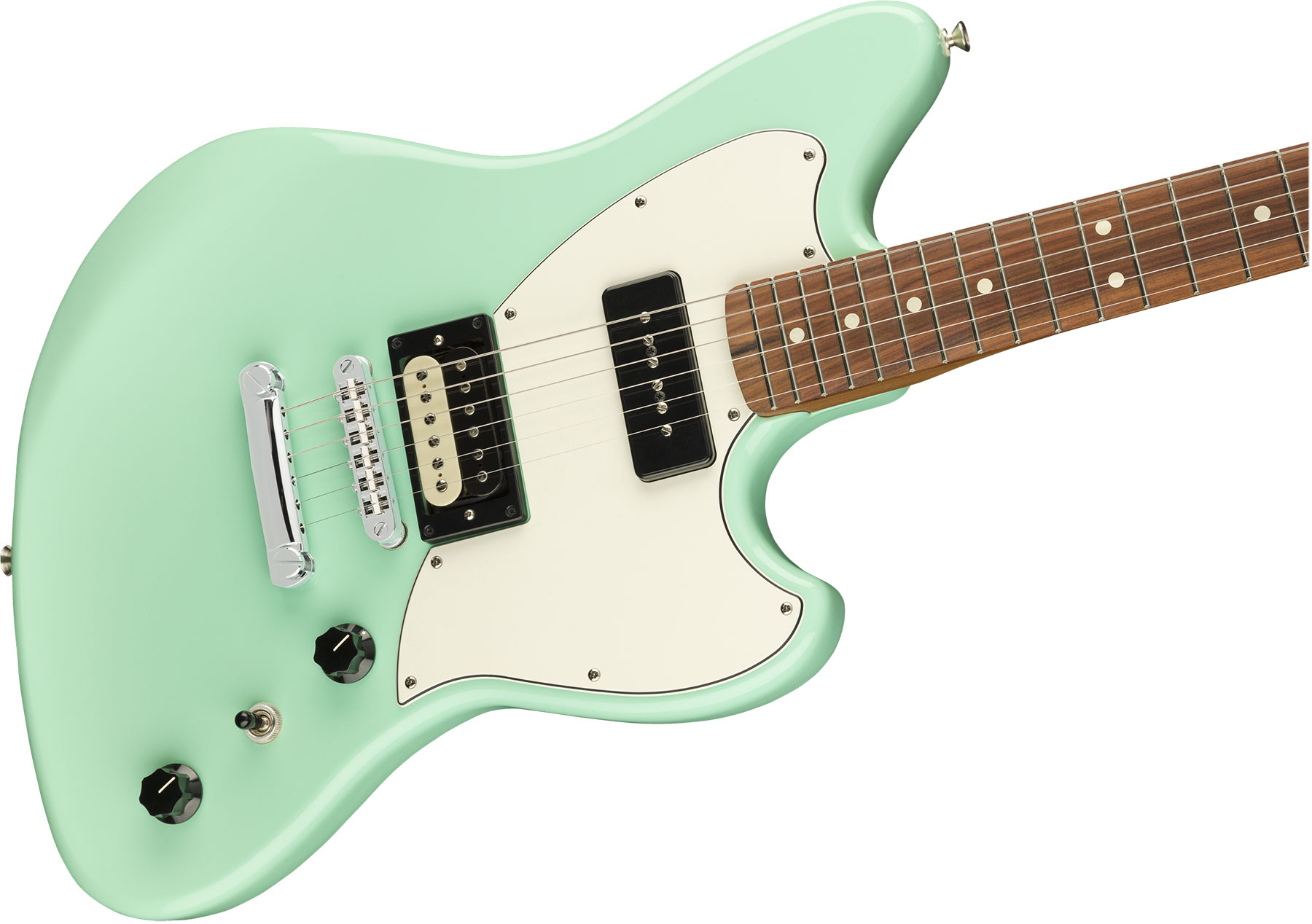 Fender Powercaster Alternate Reality Ltd Hp90 Ht Pf - Surf Green - Retro-rock elektrische gitaar - Variation 3