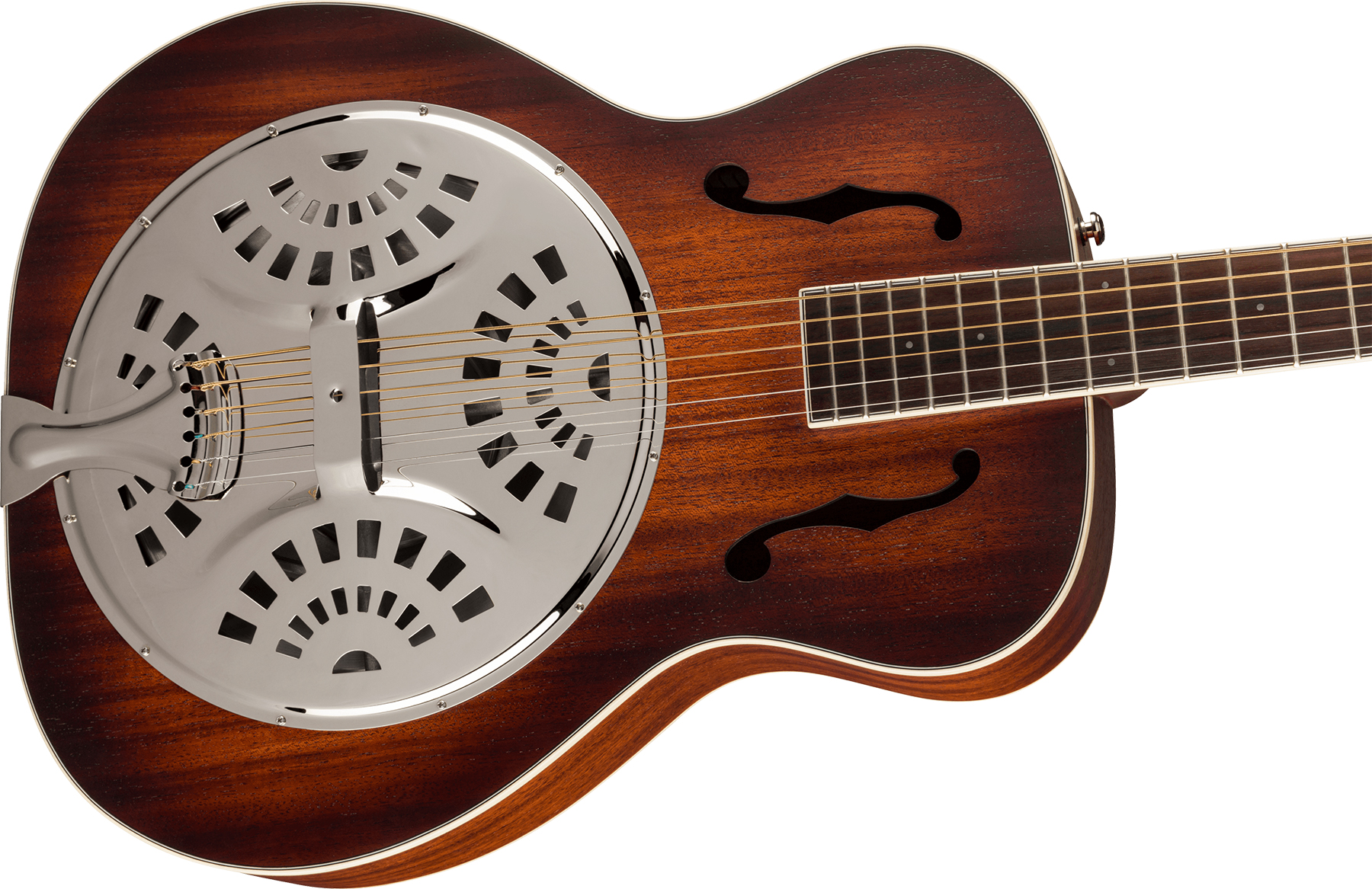 Fender Pr180e Resonator Paramount Tout Acajou Wal - Aged Cognac Burst - Dobro resonatorgitaar - Variation 2