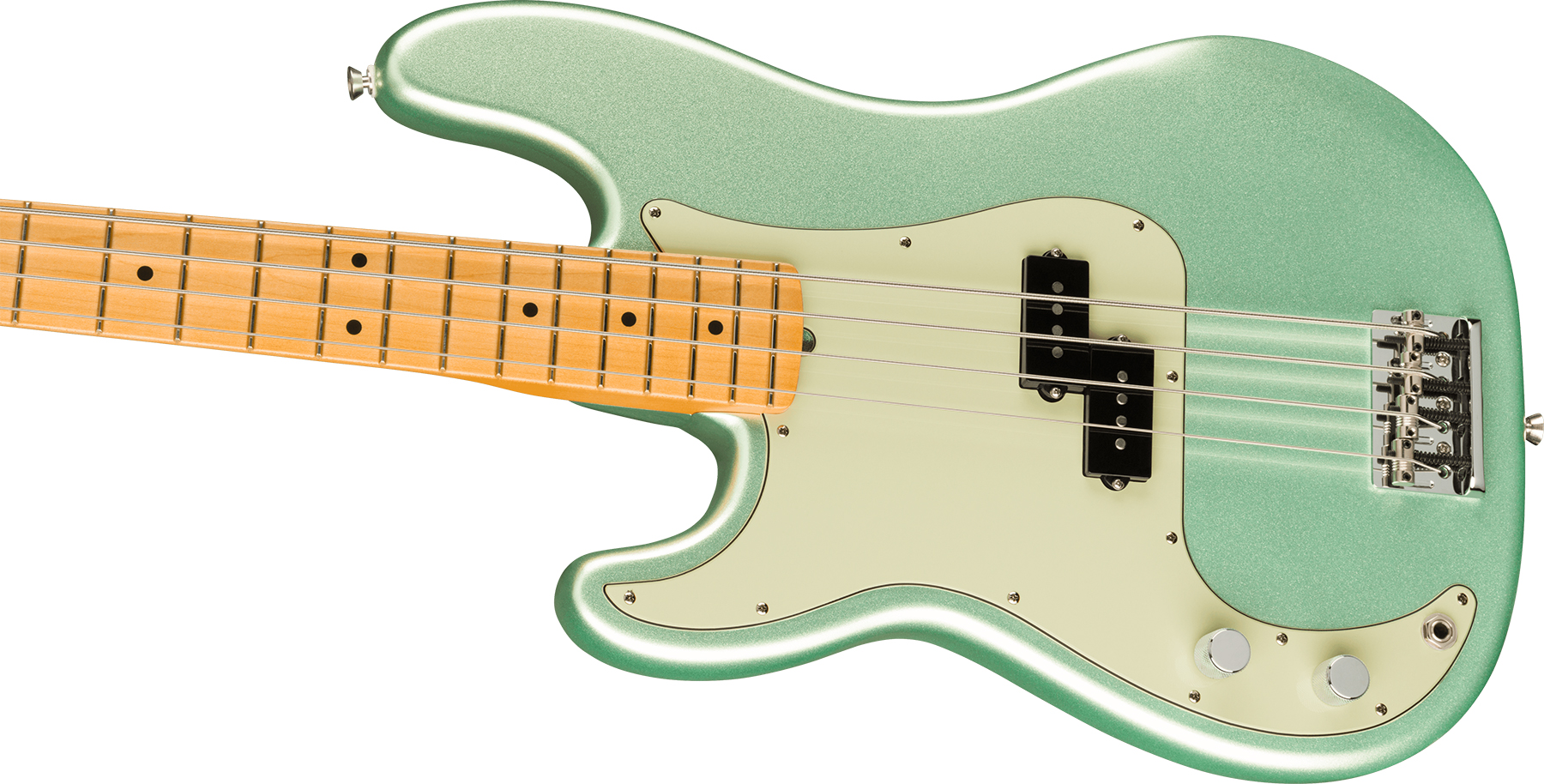 Fender Precision Bass American Professional Ii Lh Gaucher Usa Mn - Mystic Surf Green - Solid body elektrische bas - Variation 2