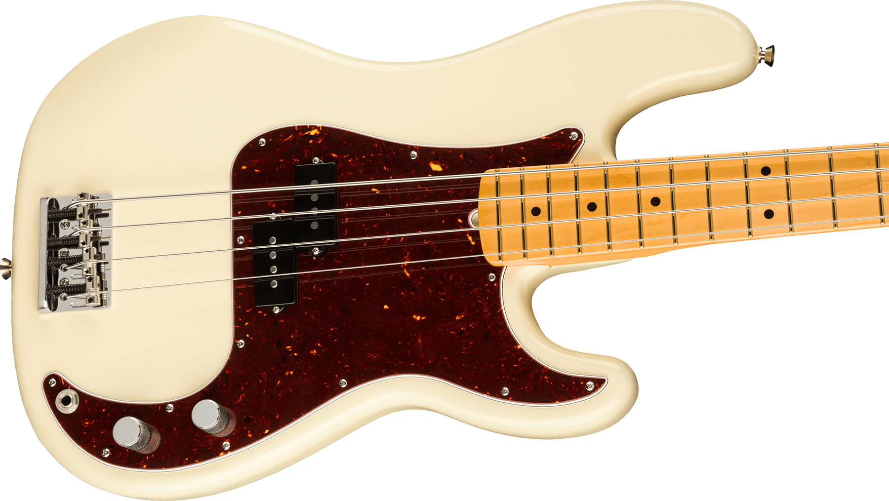 Fender Precision Bass American Professional Ii Usa Mn - Olympic White - Solid body elektrische bas - Variation 2