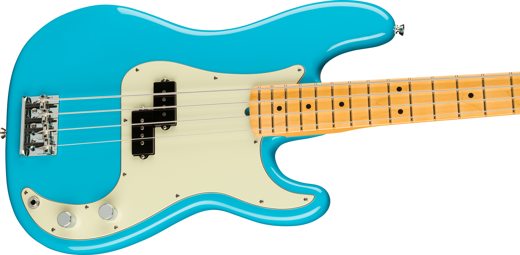 Fender Precision Bass American Professional Ii Usa Mn - Miami Blue - Solid body elektrische bas - Variation 2
