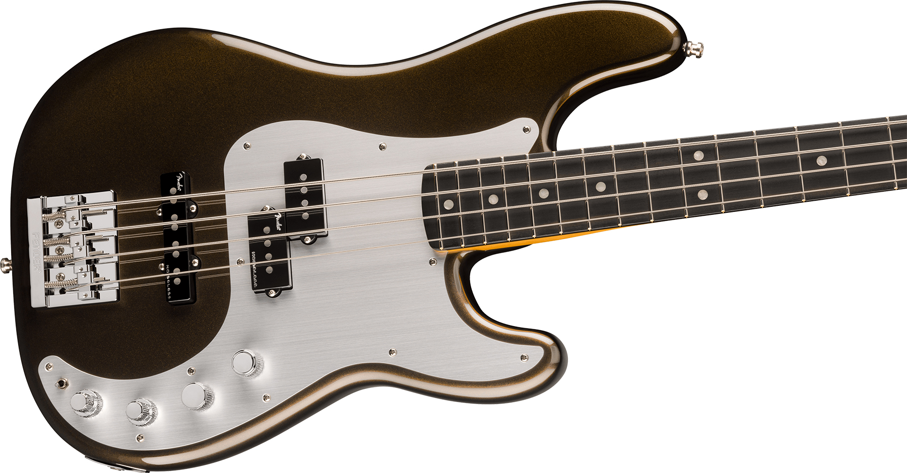 Fender Precision Bass American Ultra Ii Usa Active Eb - Texas Tea - Solid body elektrische bas - Variation 2