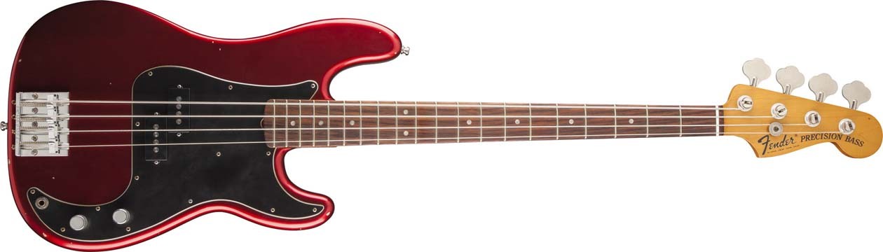 Fender Precision Bass Mexican Artist Nate Mendel 2012 Rw Candy Apple Red - Solid body elektrische bas - Variation 1