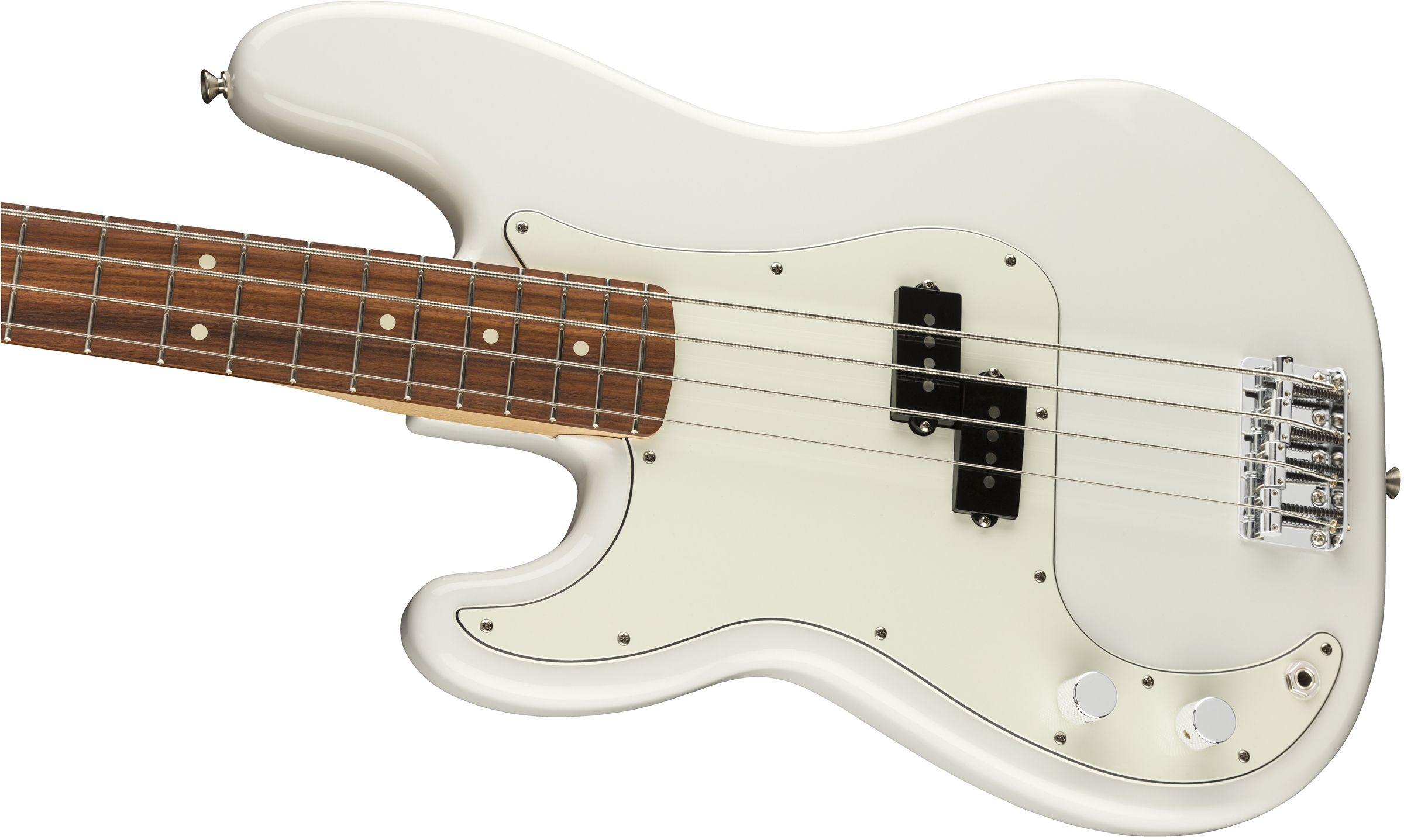 Fender Precision Bass Player Lh Gaucher Mex Pf - Polar White - Solid body elektrische bas - Variation 3