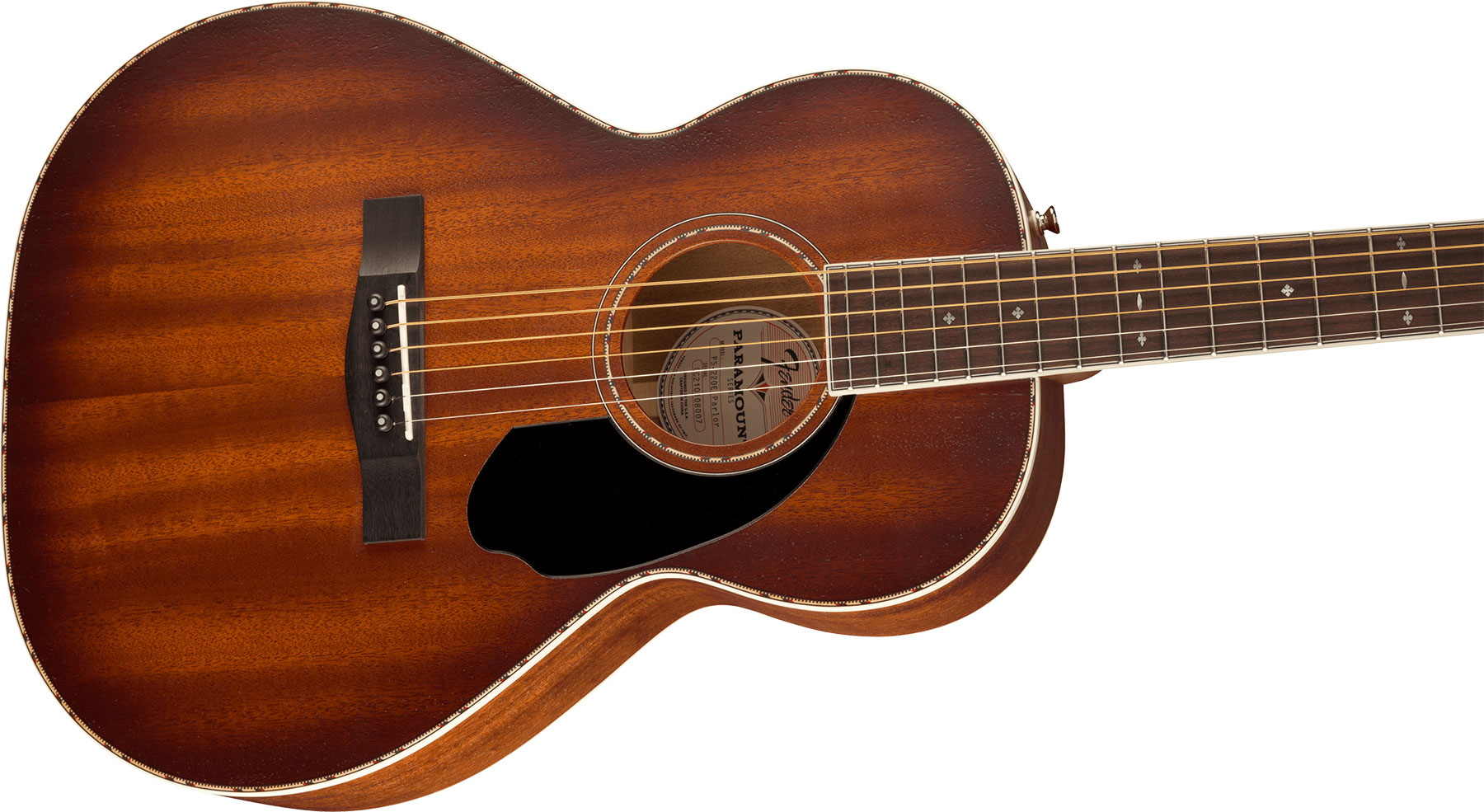 Fender Ps-220e Paramount All Mahogany Parlor Tout Acajou Ova - Aged Cognac Burst - Elektro-akoestische gitaar - Variation 2