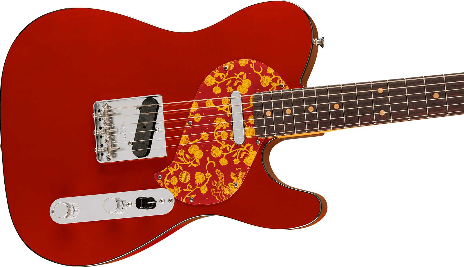 Fender Rafael Saadiq Tele Ltd Signature Usa 2s Ht Rw - Dark Metallic Red - Kenmerkende elektrische gitaar - Variation 2