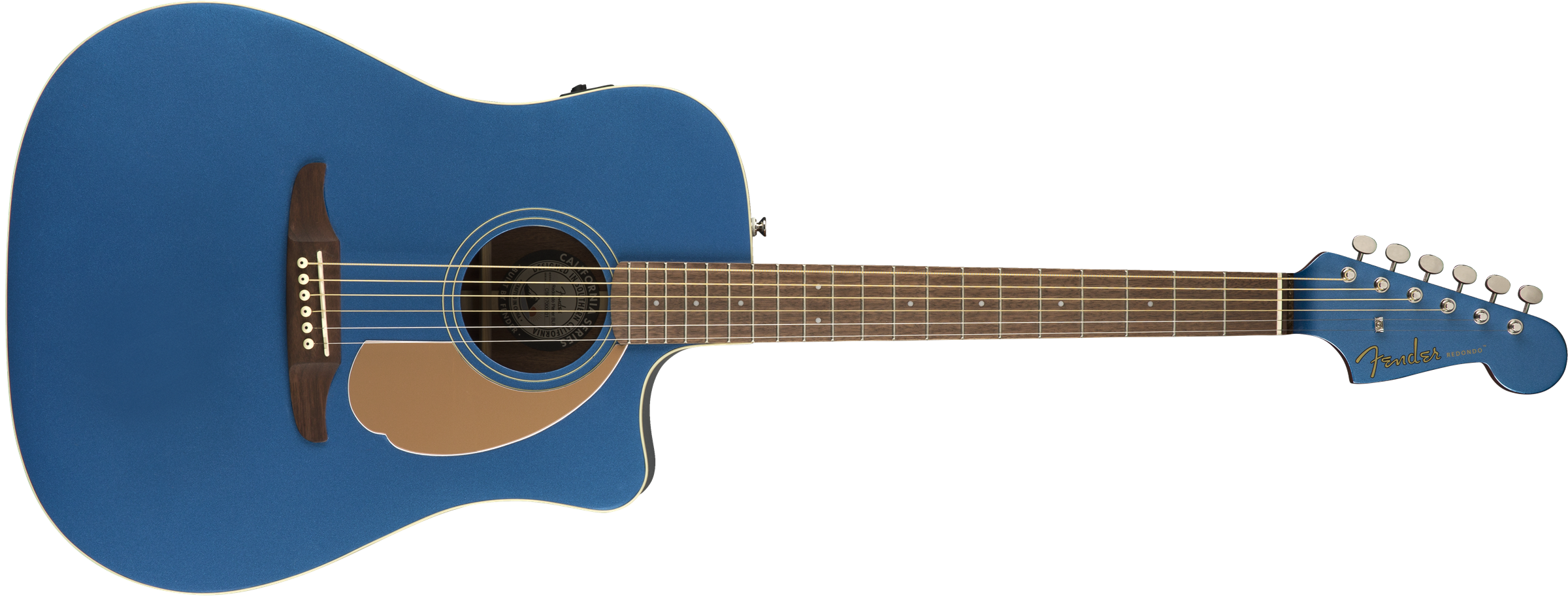 Fender Redondo California Player Dreadnought Cw Epicea Acajou Pau - Belmont Blue - Elektro-akoestische gitaar - Variation 1