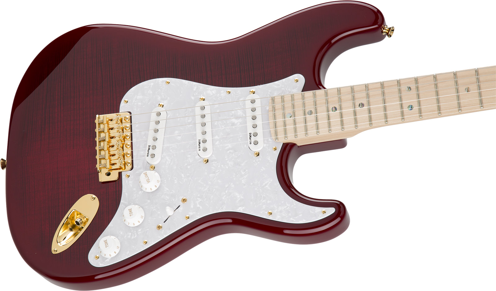 Fender Richie Kotzen Strat Japan Ltd 3s Mn - Transparent Red Burst - Elektrische gitaar in Str-vorm - Variation 5