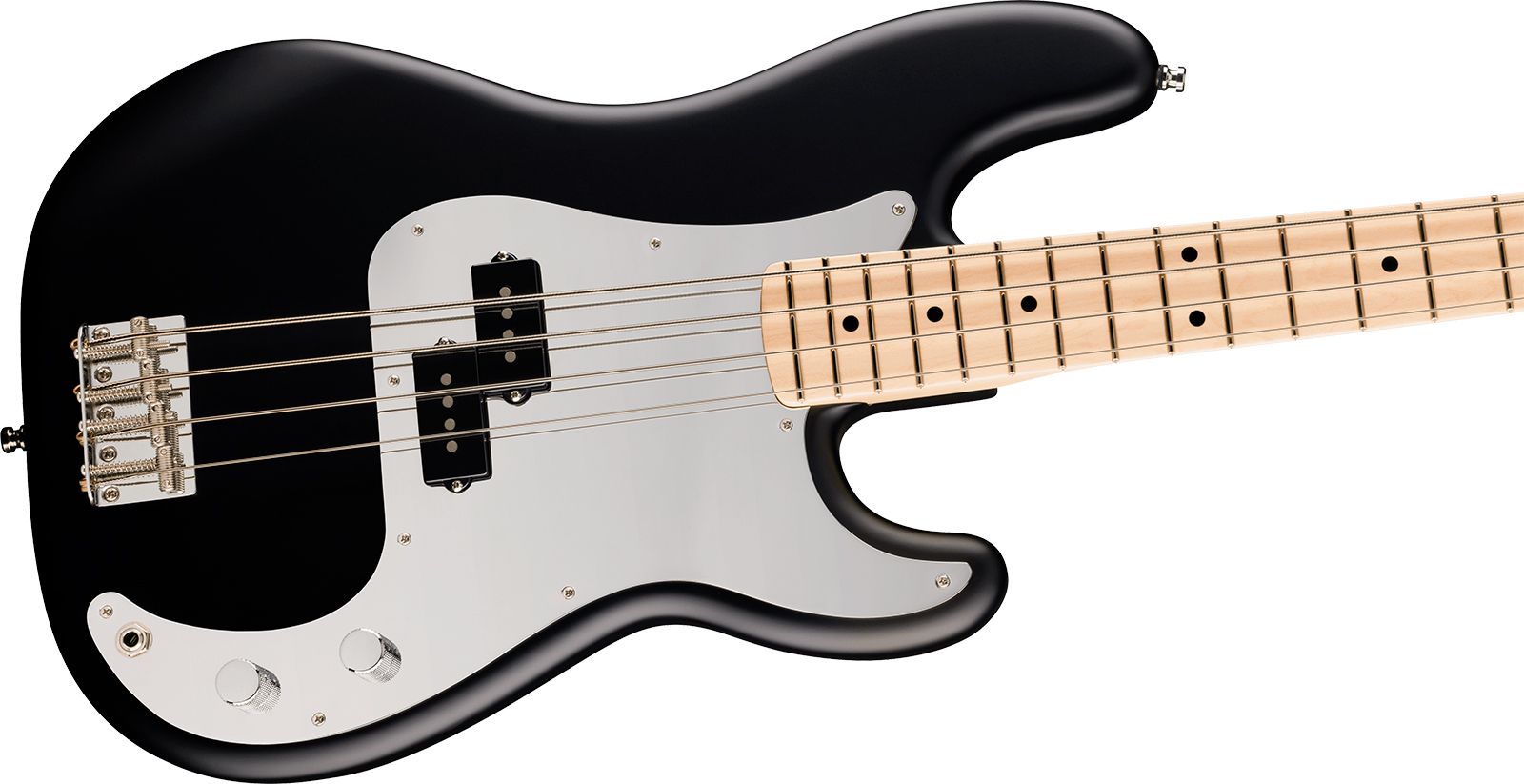 Fender Steve Harris Precision Bass 50th Ann. Mex Signature Ltd Mn - Satin Black - Solid body elektrische bas - Variation 2