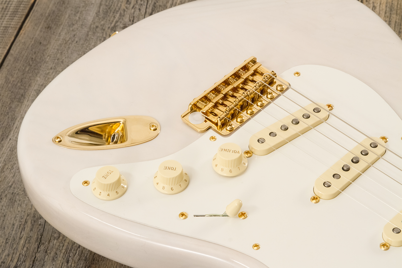 Fender Strat 1957 American Vintage Ii Ltd Usa 3s Trem Mn - White Blonde - Elektrische gitaar in Strat vorm - Variation 4