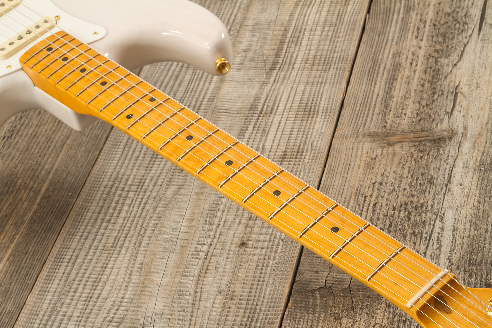 Fender Strat 1957 American Vintage Ii Ltd Usa 3s Trem Mn - White Blonde - Elektrische gitaar in Strat vorm - Variation 6