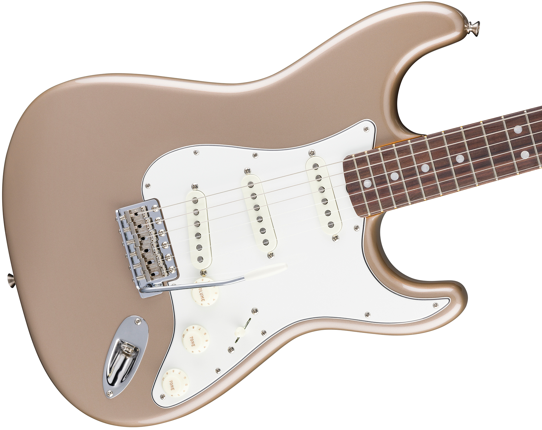 Fender Strat 1965 American Vintage Ii Usa 3s Trem Rw - Shoreline Gold - Elektrische gitaar in Str-vorm - Variation 2