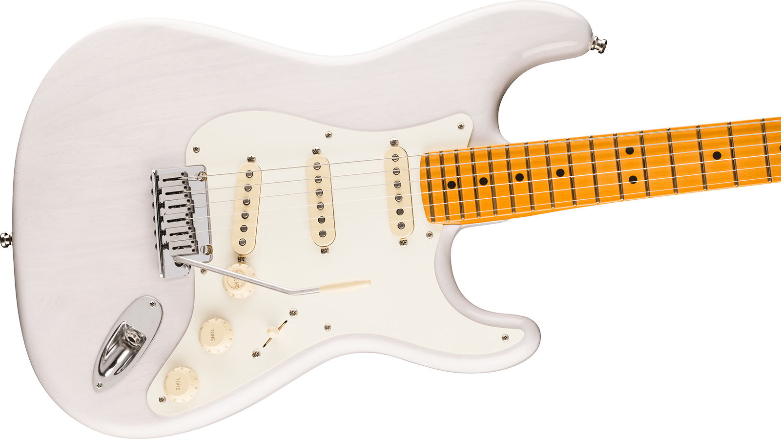 Fender Strat 50s American Ultra Luxe Usa 3s Trem Mn - White Blonde - Elektrische gitaar in Strat vorm - Variation 2