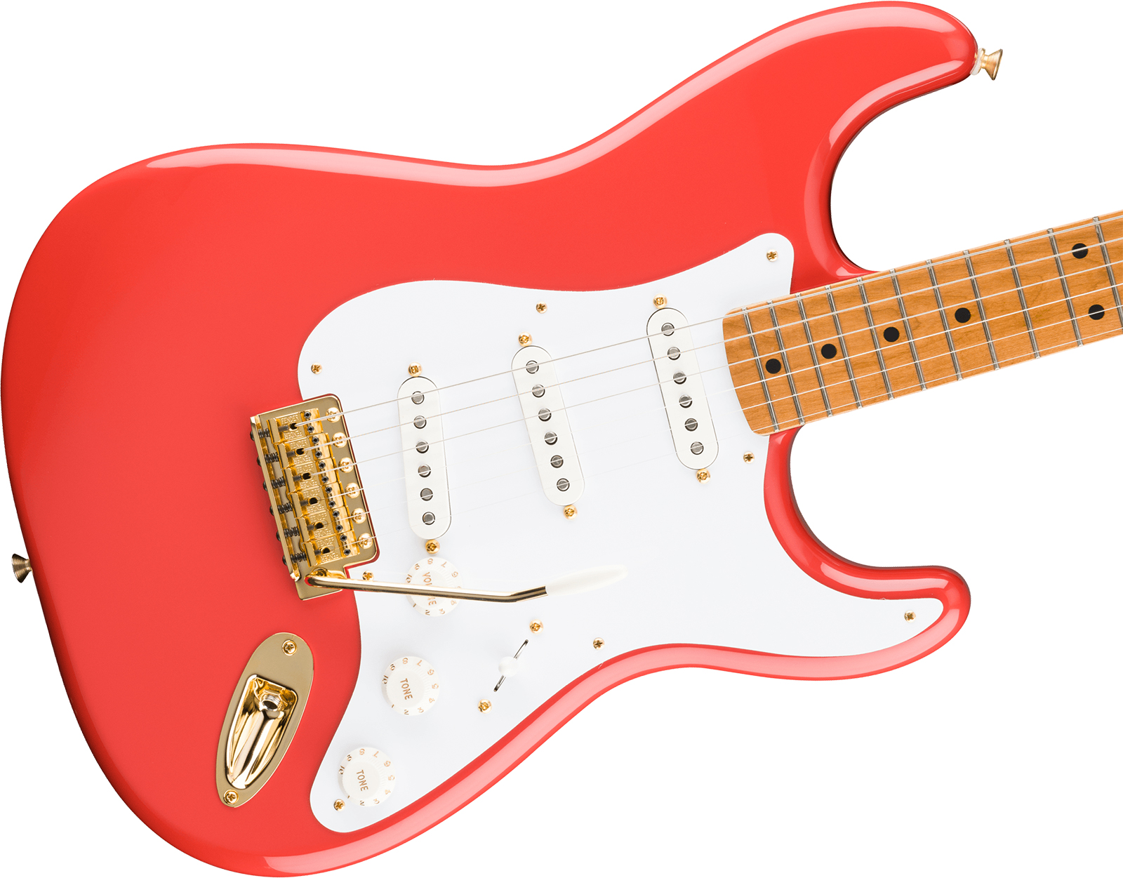 Fender Strat 50s Vintera 2 Mex 3s Custom Shop Trem Mn - Fiesta Red - Elektrische gitaar in Strat vorm - Variation 2