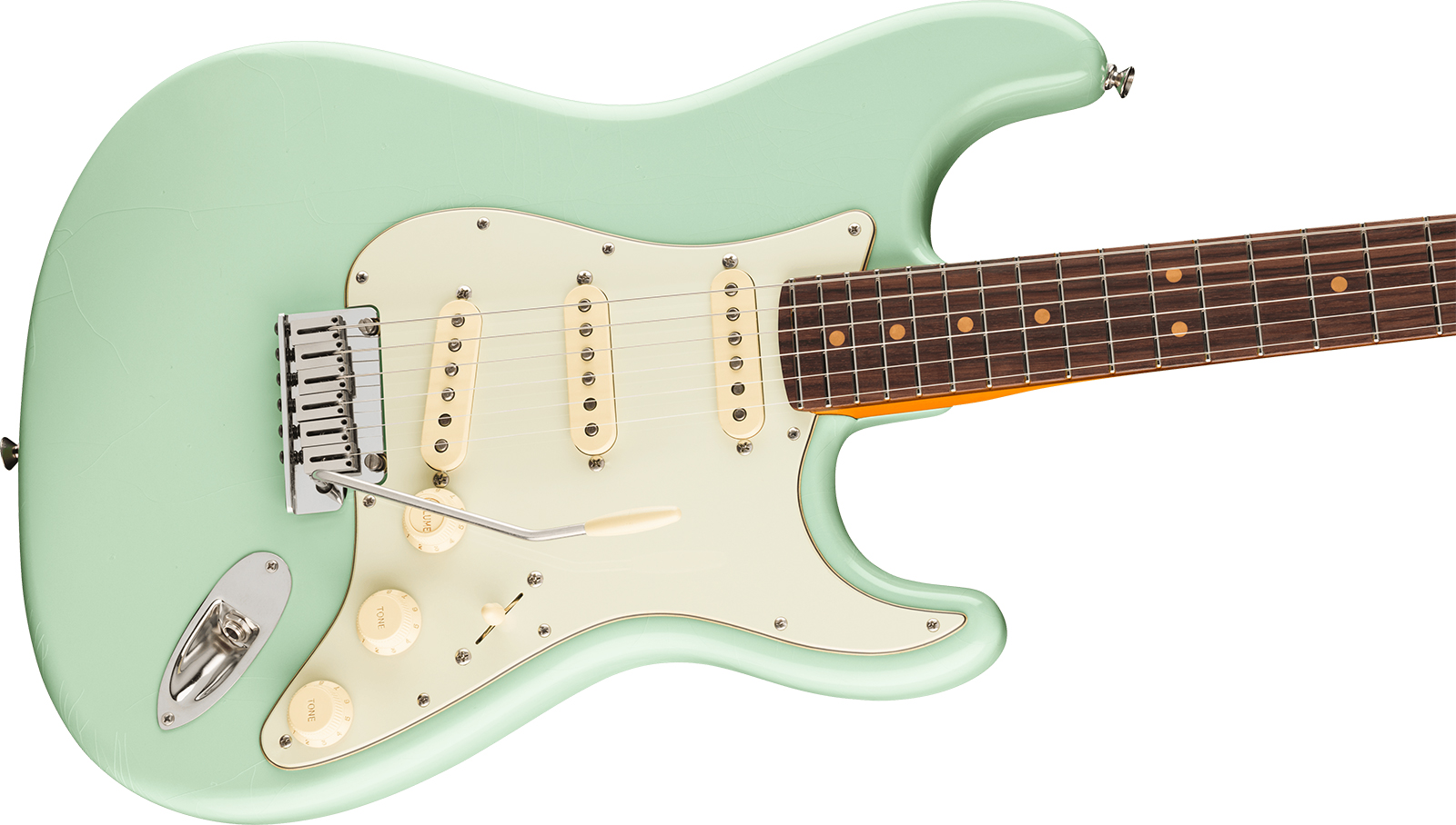 Fender Strat 60s American Ultra Luxe Usa 3s Trem Rw - Surf Green - Elektrische gitaar in Strat vorm - Variation 2