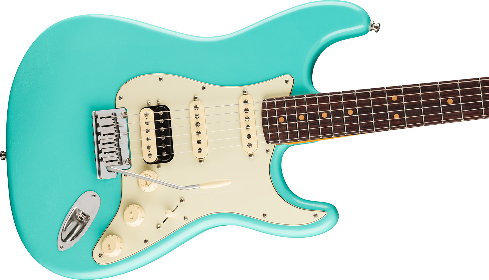 Fender Strat 60s Hss American Ultra Luxe Vintage Usa 3s Trem Rw - Sea Foam Green - Elektrische gitaar in Strat vorm - Variation 2