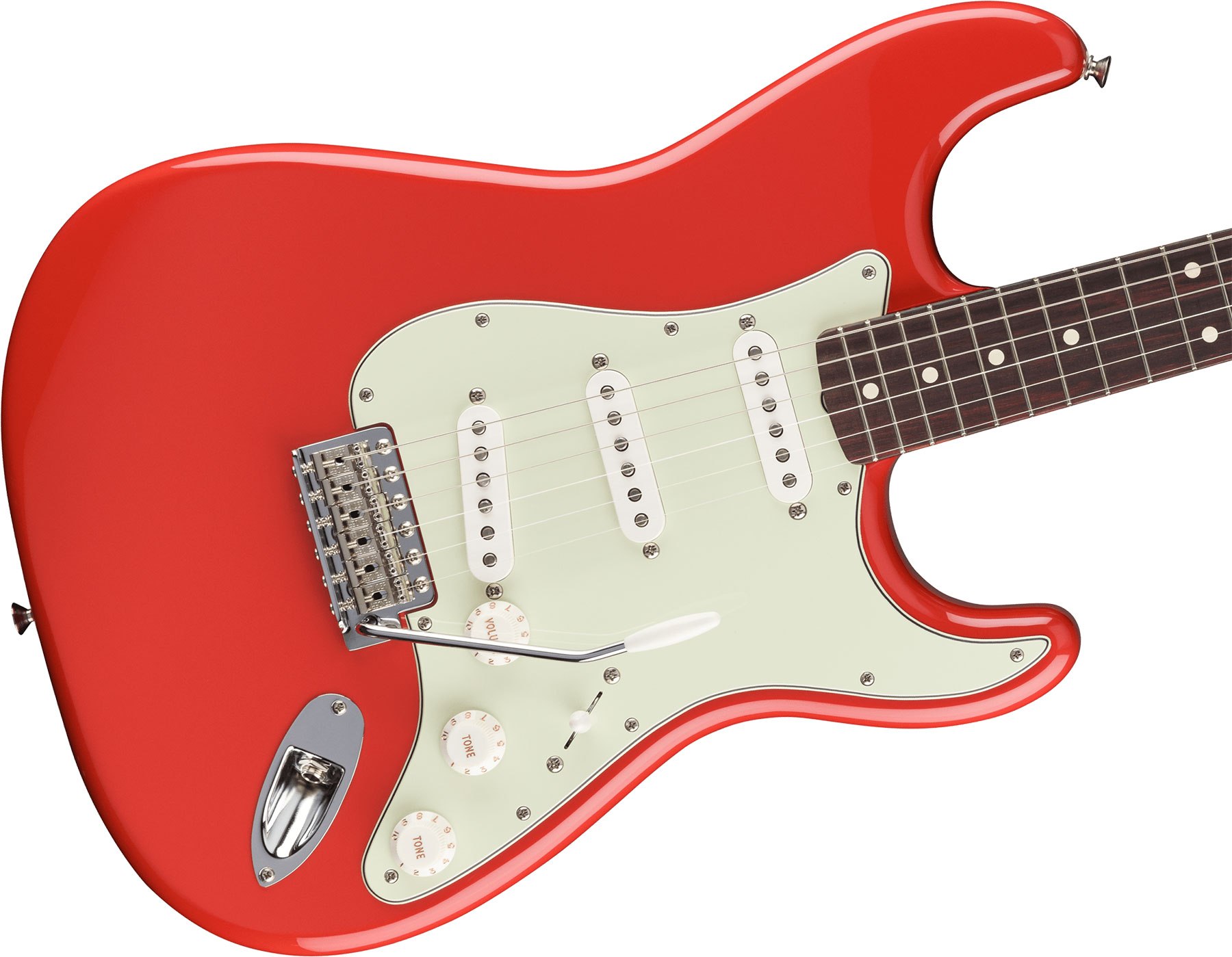 Fender Strat 60s Vintera 2 Ltd 3s Custom Shop Trem Rw - Fiesta Red - Elektrische gitaar in Str-vorm - Variation 2