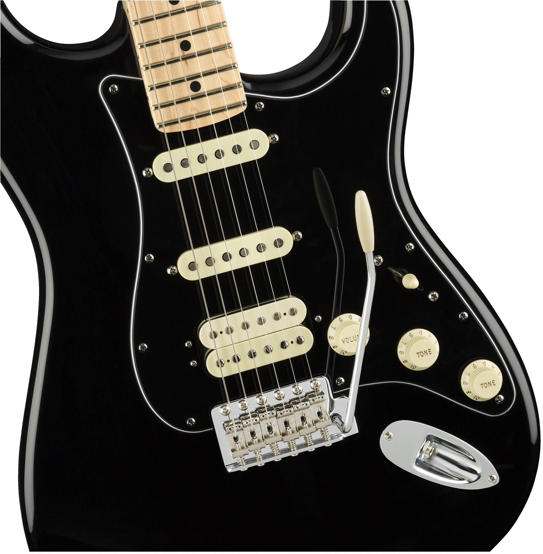 Fender Strat American Performer Usa Hss Mn - Black - Elektrische gitaar in Str-vorm - Variation 2