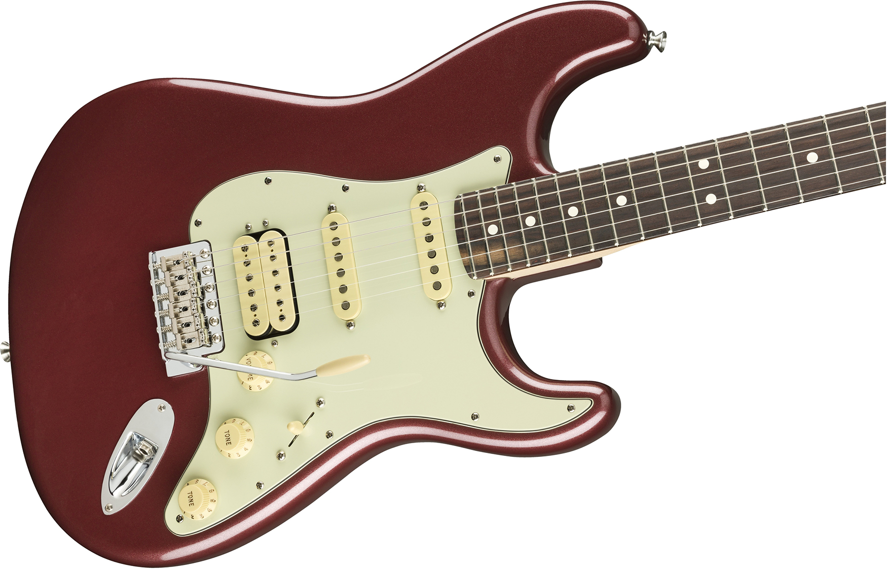 Fender Strat American Performer Usa Hss Rw - Aubergine - Elektrische gitaar in Str-vorm - Variation 2