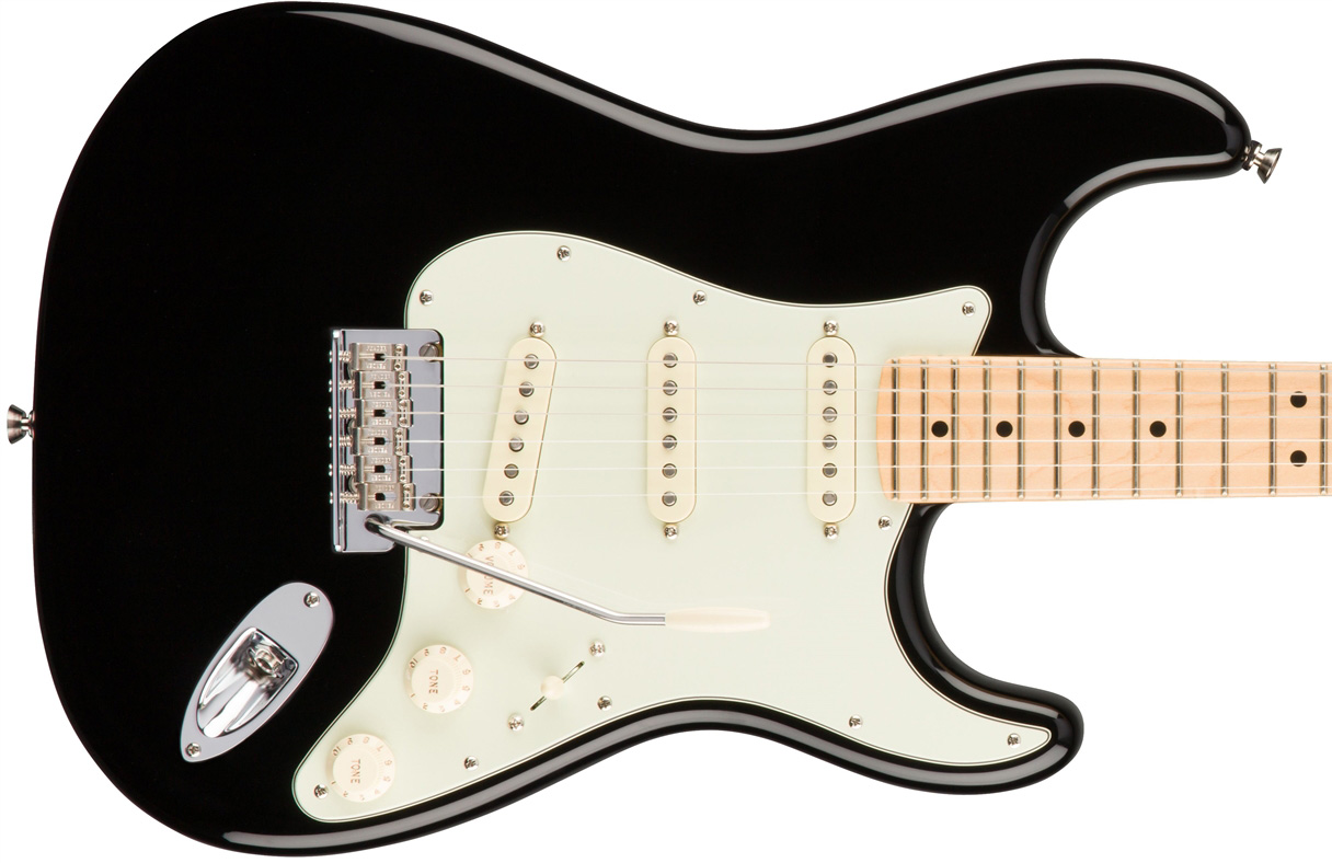 Fender Strat American Professional 2017 3s Usa Mn - Black - Elektrische gitaar in Str-vorm - Variation 1