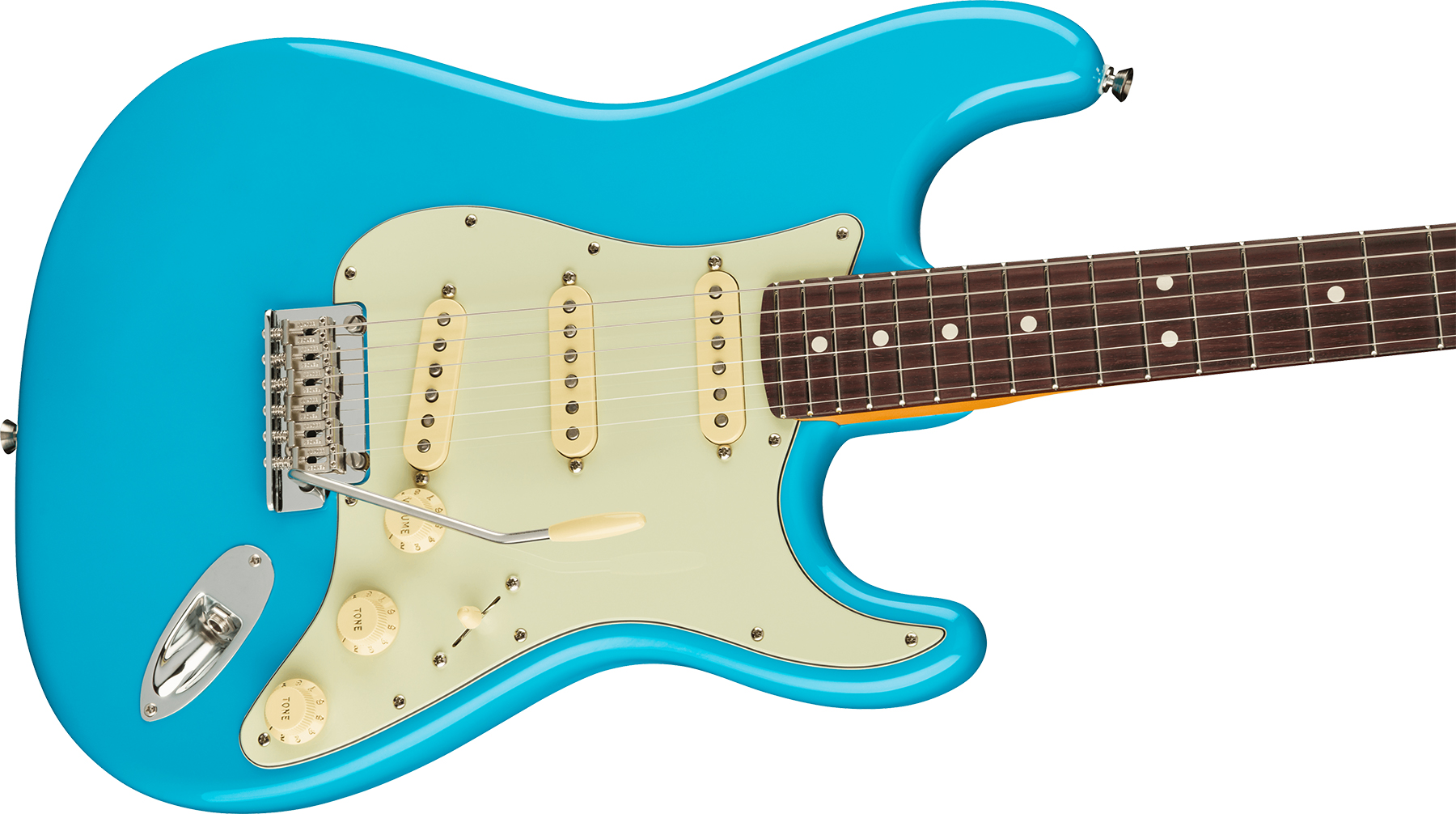 Fender Strat American Professional Ii Lh Gaucher Usa Rw - Miami Blue - Linkshandige elektrische gitaar - Variation 2
