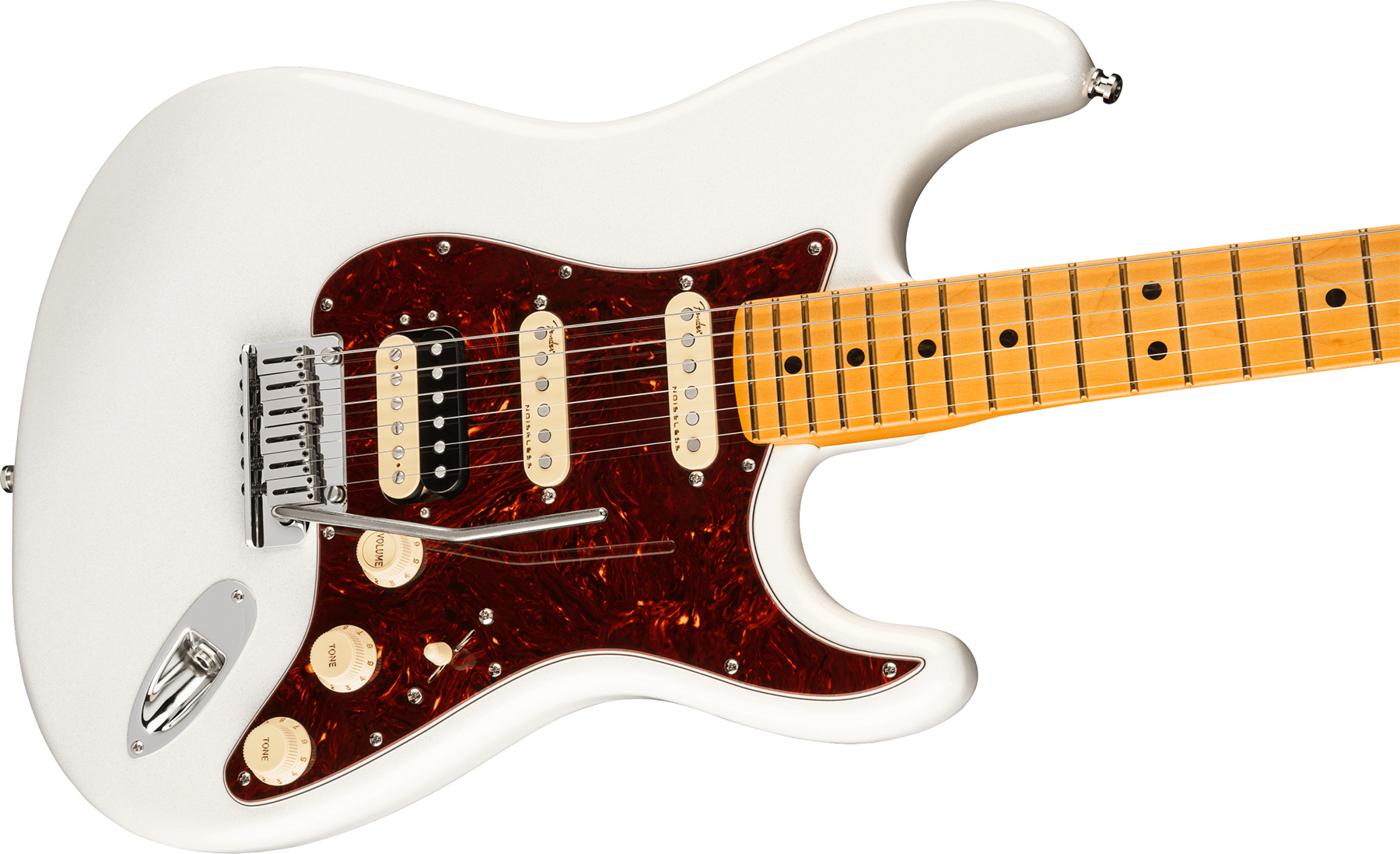 Fender Strat American Ultra Hss 2019 Usa Mn - Arctic Pearl - Elektrische gitaar in Str-vorm - Variation 2