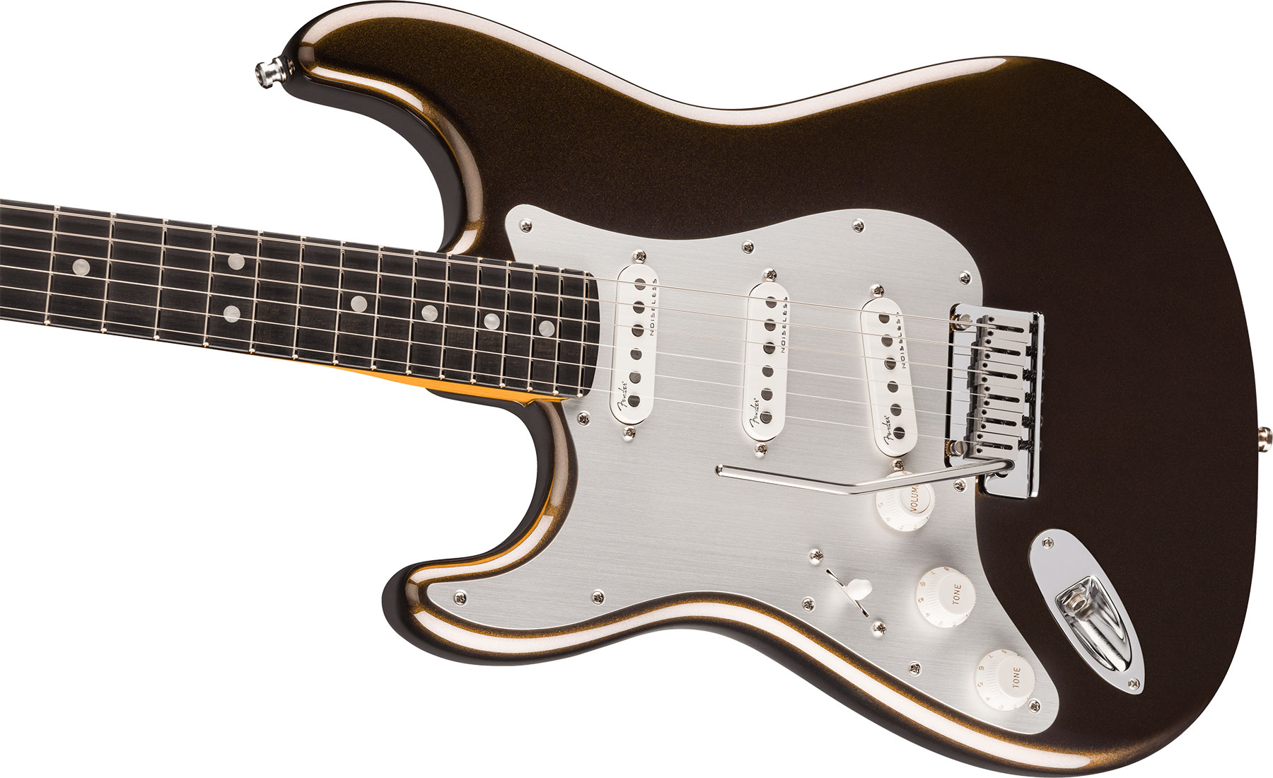 Fender Strat American Ultra Ii Lh Usa Gaucher Trem 3s Eb - Texas Tea - Elektrische gitaar in Str-vorm - Variation 2