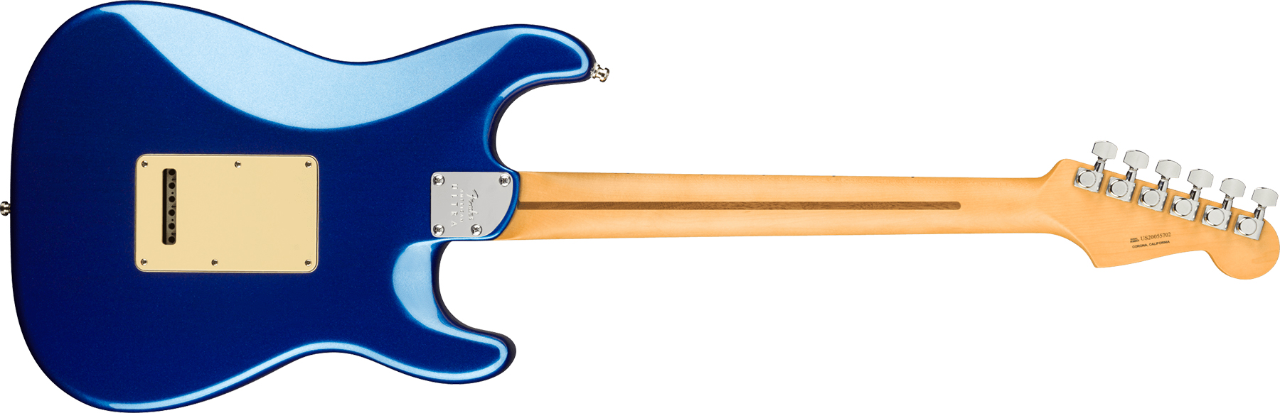 Fender Strat American Ultra Lh Gaucher Usa Mn +etui - Cobra Blue - Elektrische gitaar in Str-vorm - Variation 1