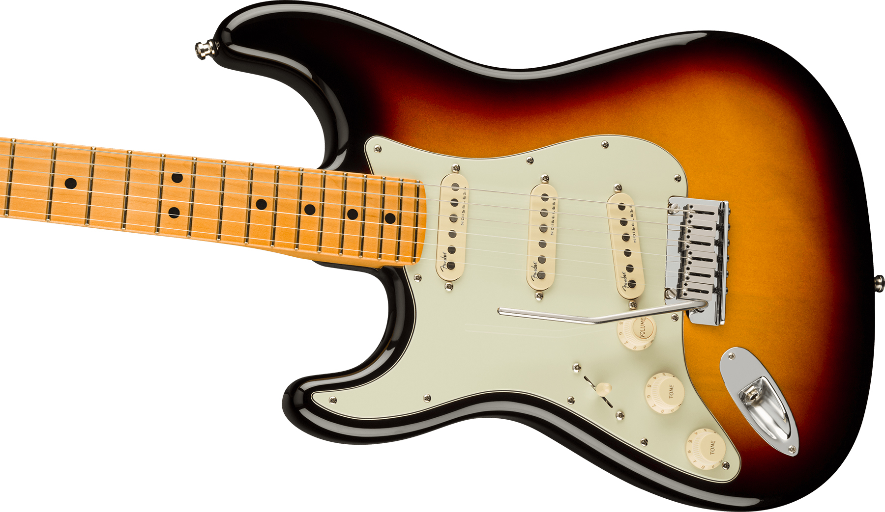 Fender Strat American Ultra Lh Gaucher Usa Mn +etui - Ultraburst - Linkshandige elektrische gitaar - Variation 2