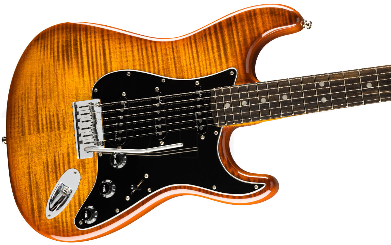Fender Strat American Ultra Ltd Usa 3s Trem Eb - Tiger's Eye - Elektrische gitaar in Str-vorm - Variation 2