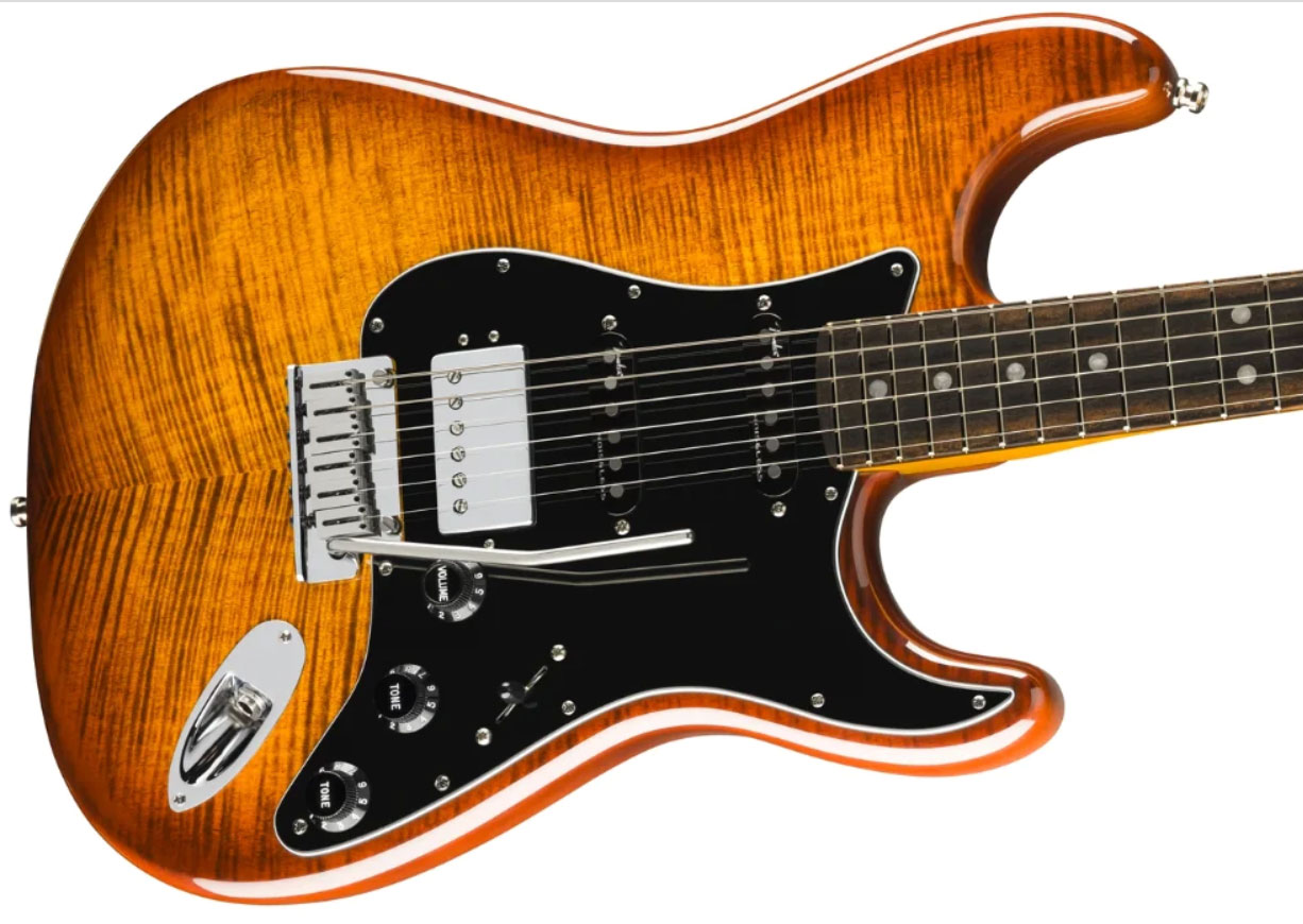 Fender Strat American Ultra Ltd Usa Hss Trem Eb - Tiger's Eye - Elektrische gitaar in Str-vorm - Variation 2