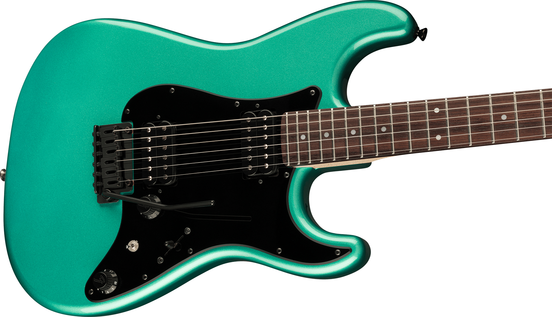 Fender Strat Boxer Hh Jap Trem Rw +housse - Sherwood Green Metallic - Elektrische gitaar in Str-vorm - Variation 2