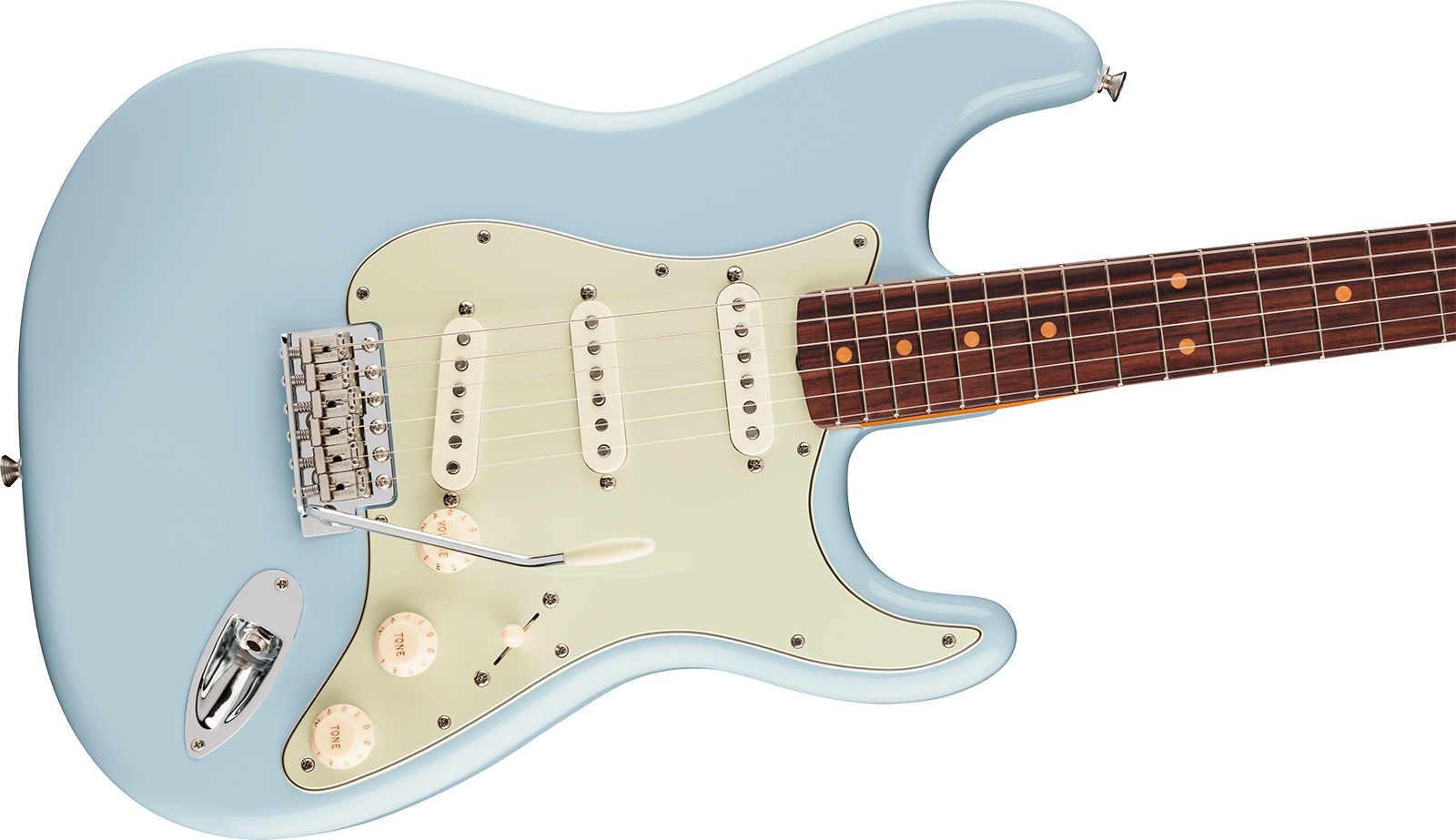 Fender Strat Early 60s Vintera 3 Mex 3s Trem Rw - Sonic Blue - Elektrische gitaar in Strat vorm - Variation 2
