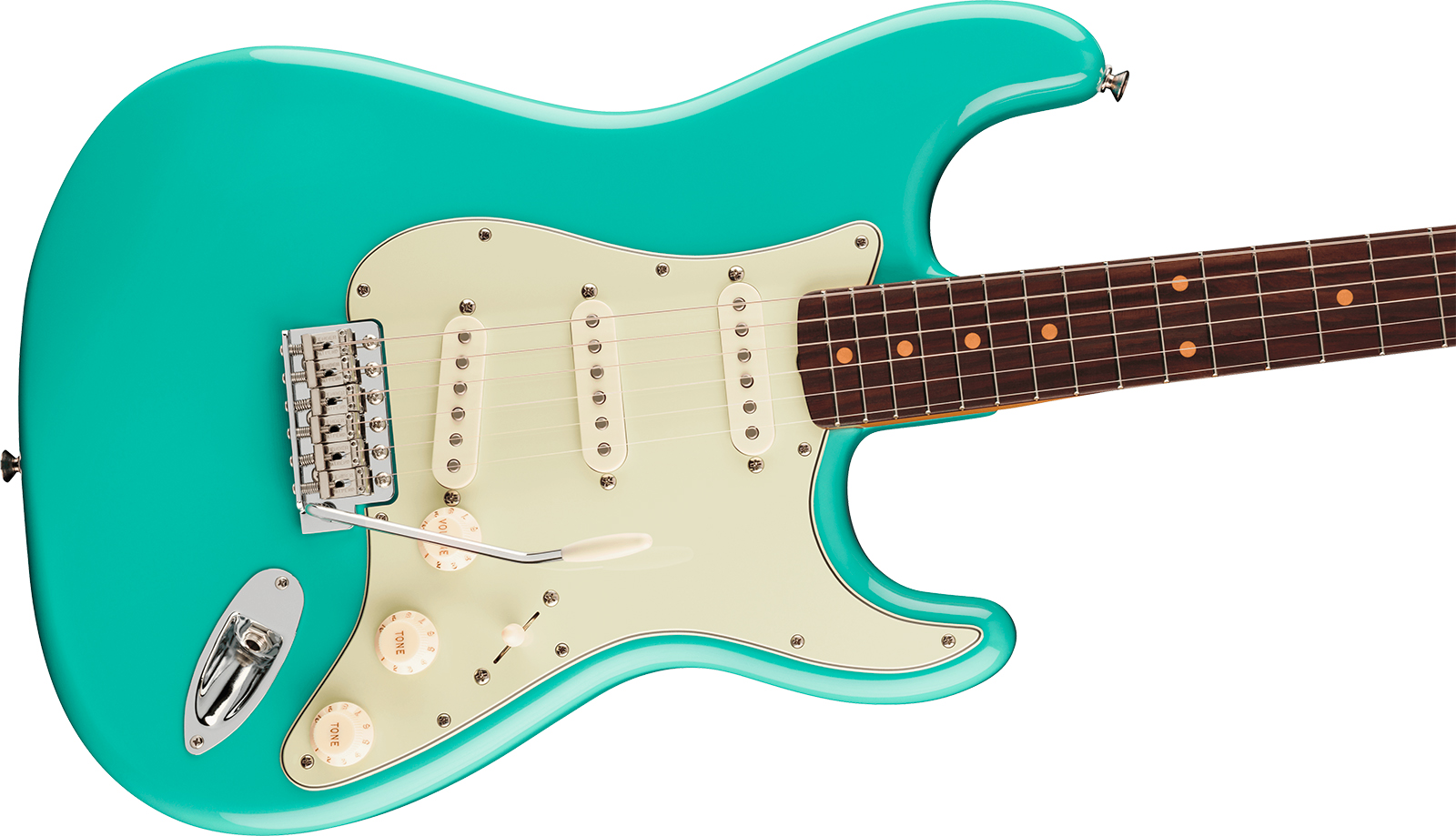 Fender Strat Early 60s Vintera 3 Mex 3s Trem Rw - Seafoam Green - Elektrische gitaar in Strat vorm - Variation 2