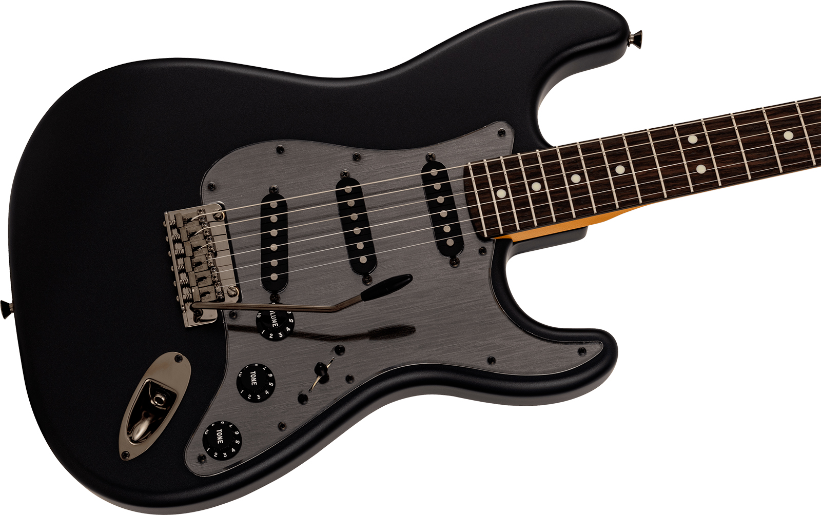 Fender Strat Hybrid Ii Mij Ltd Jap 3s Trem Rw - Matte Phantom Black - Elektrische gitaar in Strat vorm - Variation 2