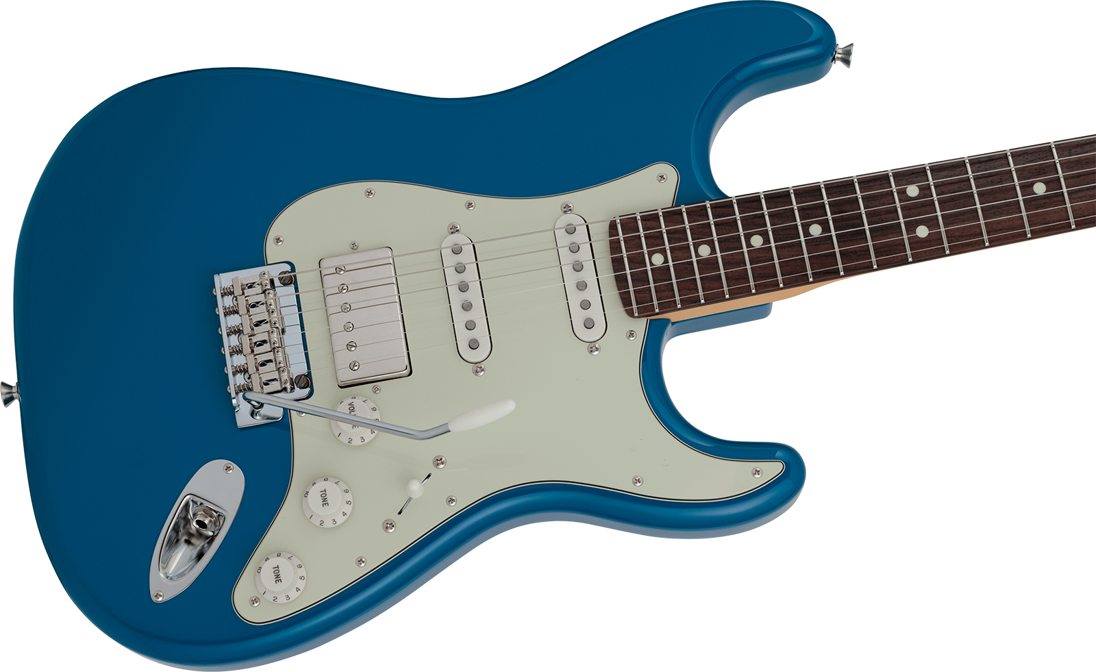 Fender Strat Hybrid Ii Mij Ltd Jap Hss Trem Rw - Forest Blue - Elektrische gitaar in Strat vorm - Variation 2