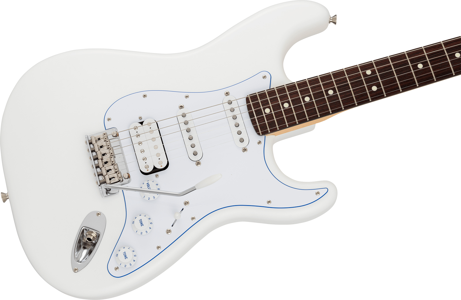 Fender Strat Hybrid Ii Mij Ltd Jap Hss Trem Rw - White - Elektrische gitaar in Strat vorm - Variation 2