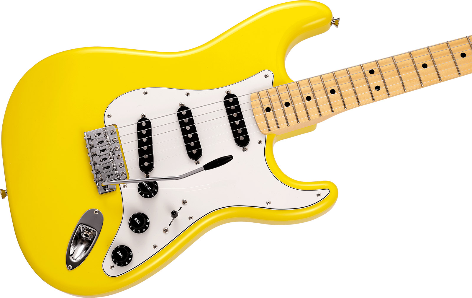 Fender Strat International Color Ltd Jap 3s Trem Mn - Monaco Yellow - Elektrische gitaar in Str-vorm - Variation 2