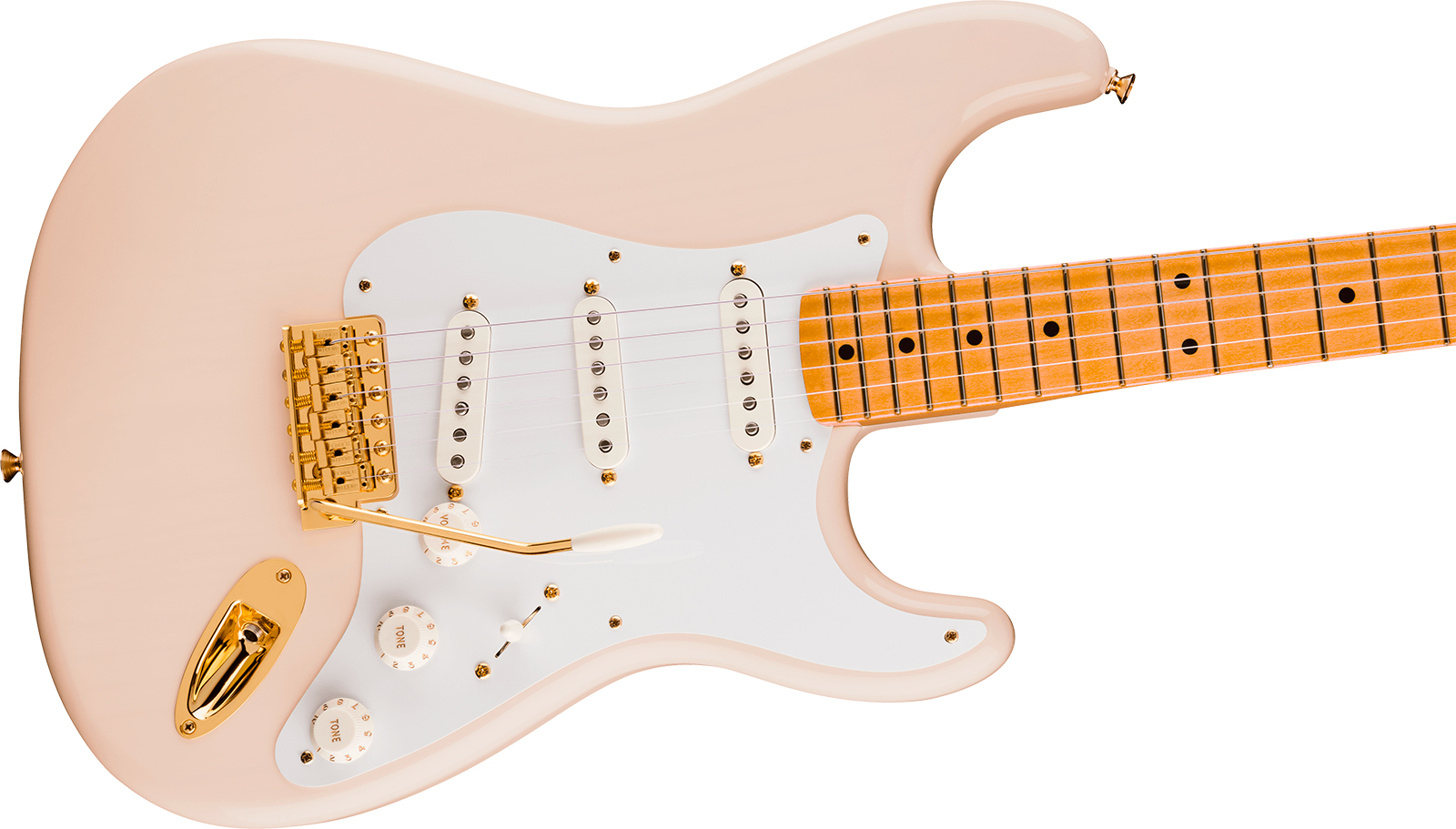 Fender Strat Late 50s Gh Vintera 3 Ltd Mex 3s Trem Mn - White Blonde - Elektrische gitaar in Strat vorm - Variation 2