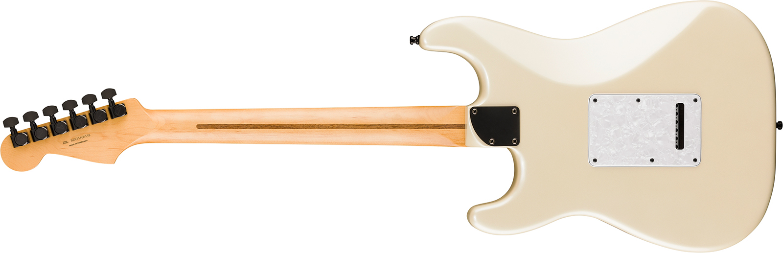 Fender Strat Player Fusion Ltd Mex Hss Trem Eb - Olympic Pearl - Elektrische gitaar in Strat vorm - Variation 1