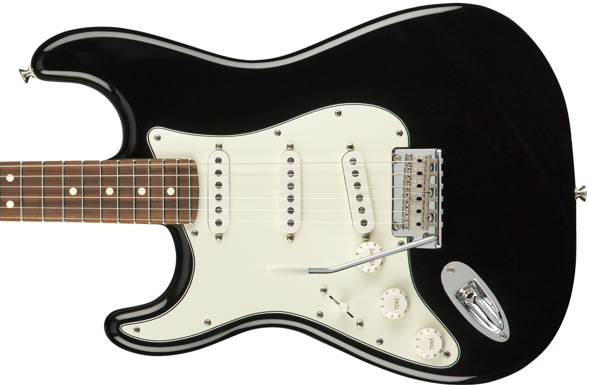 Fender Strat Player Lh Gaucher Mex Sss Pf - Black - Linkshandige elektrische gitaar - Variation 1