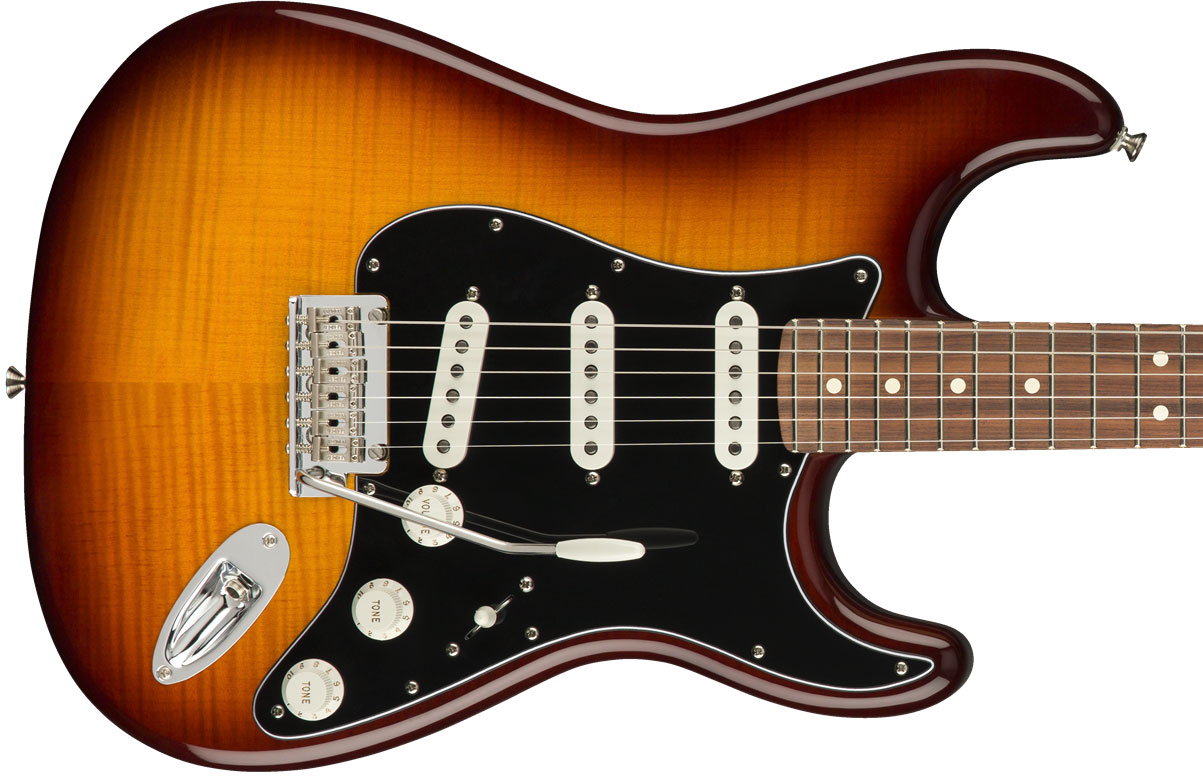 Fender Strat Player Plus Top Mex 3s Trem Pf - Tobacco Burst - Elektrische gitaar in Str-vorm - Variation 1