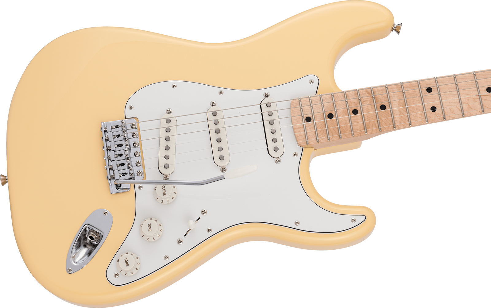 Fender Strat Traditional 70s Mij Ltd Jap 3s Trem Mn - Vintage White - Elektrische gitaar in Strat vorm - Variation 2