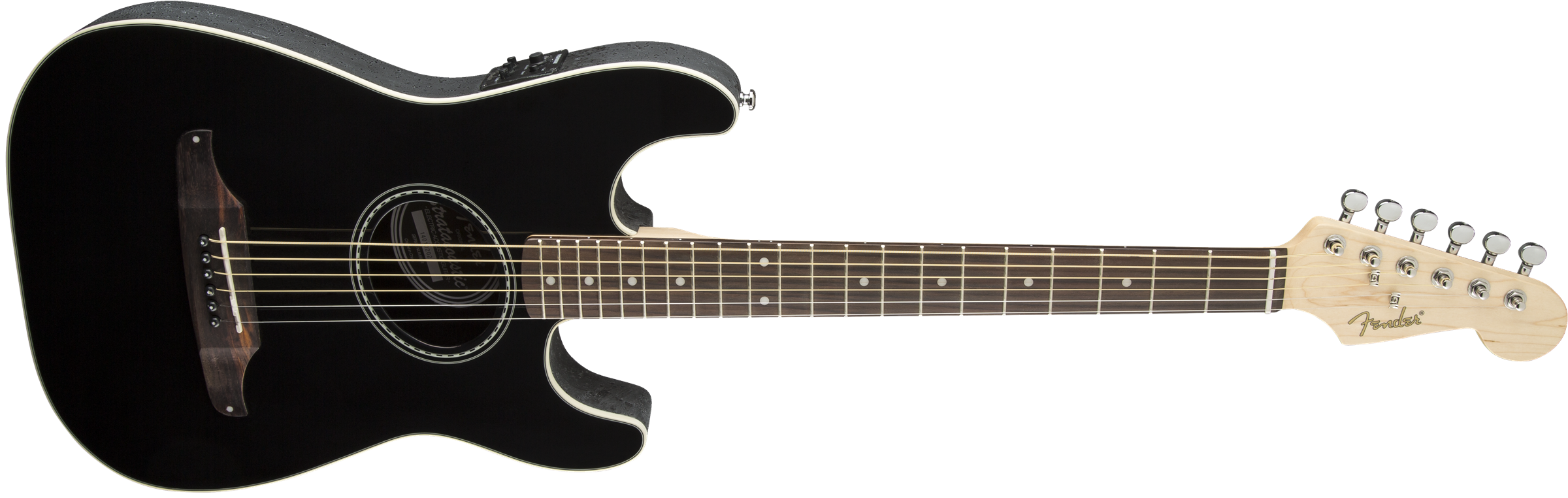 Fender Stratacoustic Standard (wal) - Black - Westerngitaar & electro - Variation 5